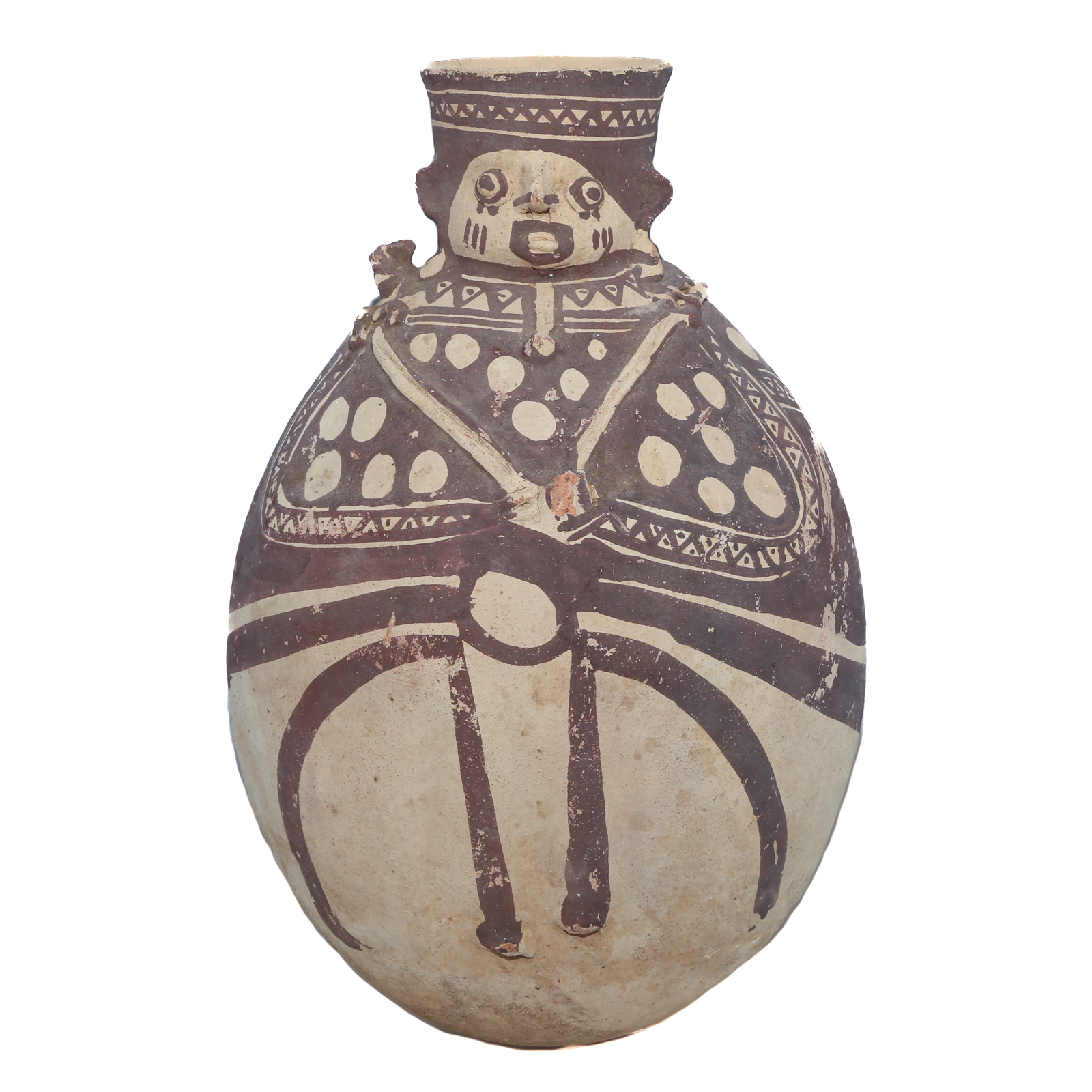 CHANCAY PAINTED EARTHENWARE FIGURAL