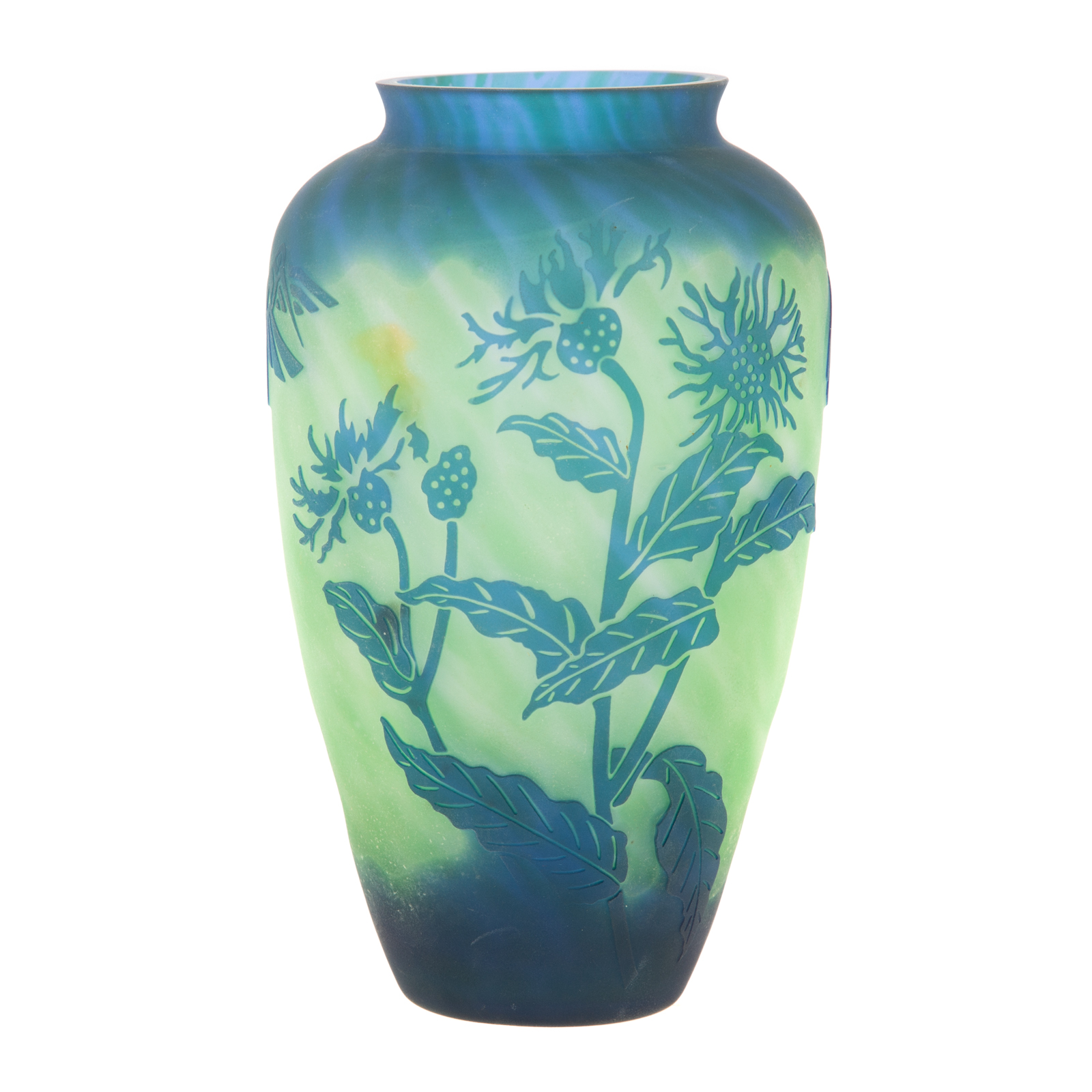 CONTINENTAL ACID ETCHED CAMEO VASE 2e91ac