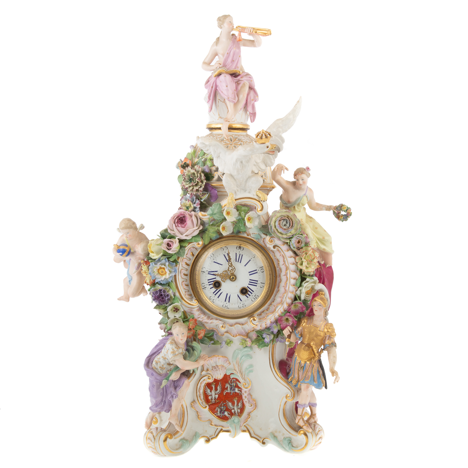 MEISSEN PORCELAIN FIGURAL MANTEL