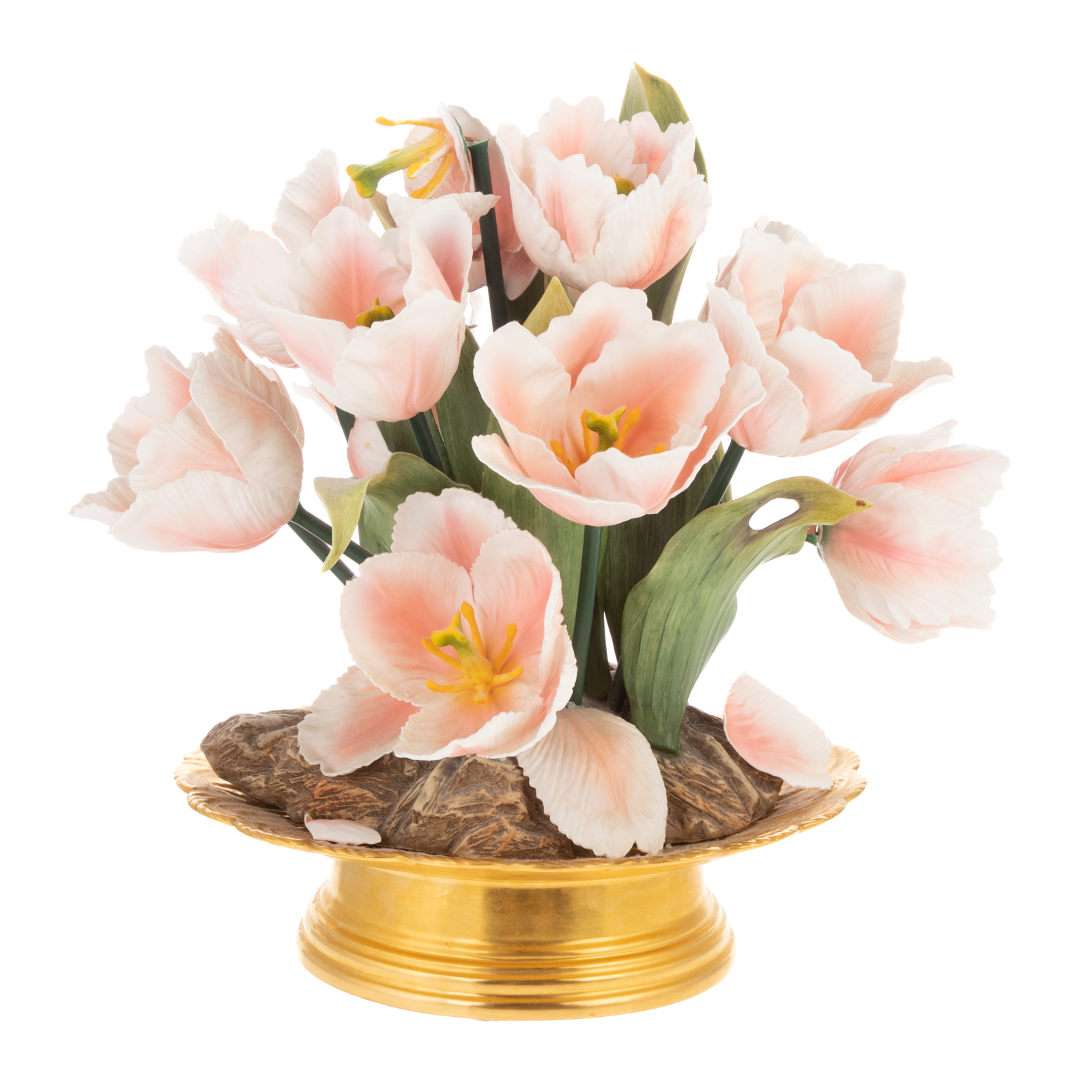 BOEHM PORCELAIN PARROT TULIP CENTERPIECE 2e91c5