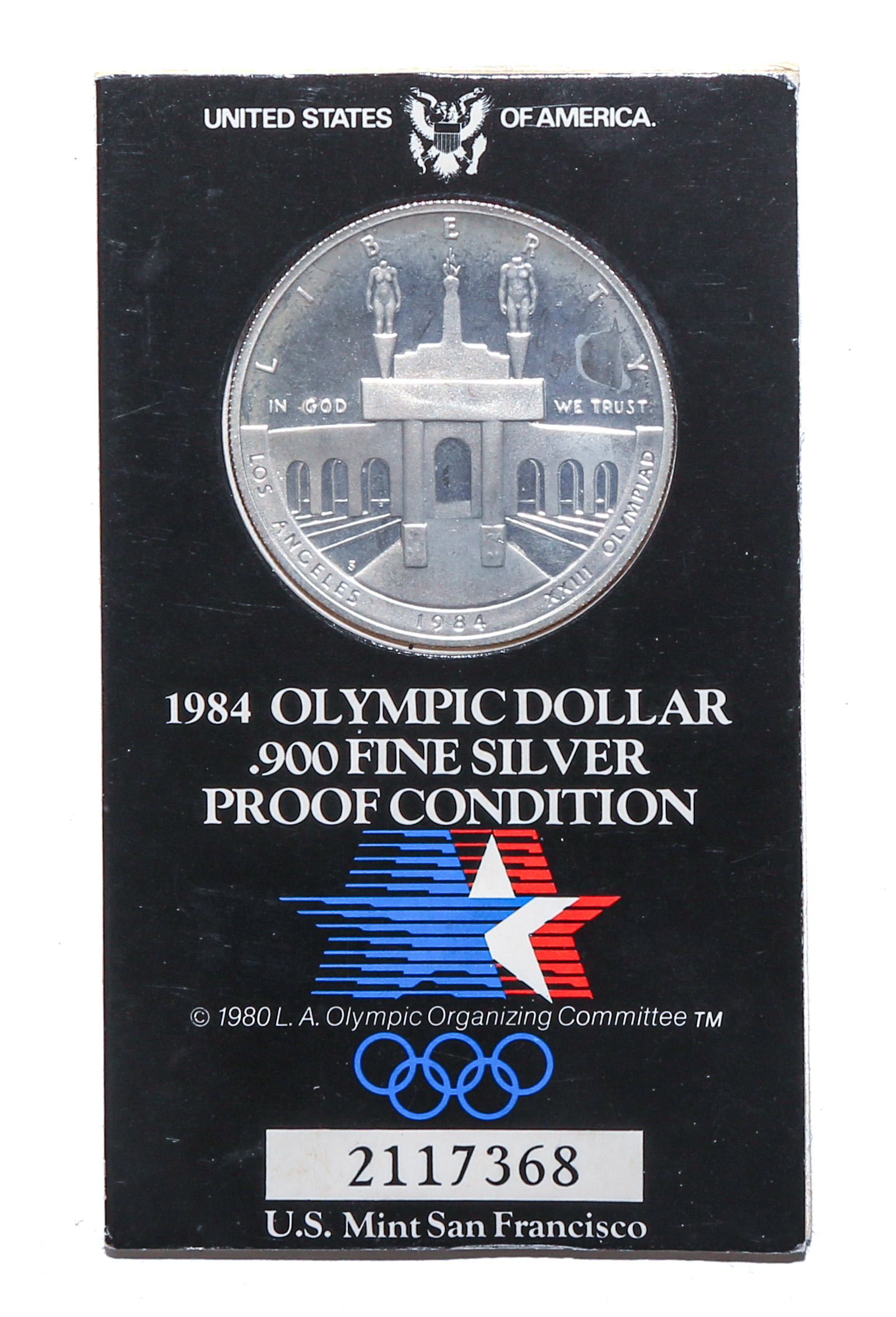 1984 OLYMPIC DOLLAR IN ORIGINAL OLYMPIC