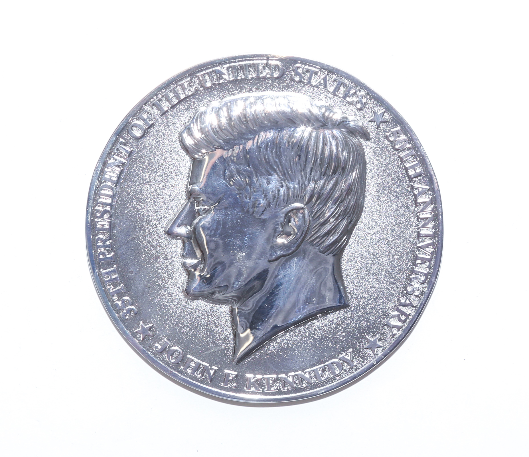 JFK 50TH ANNIVERSARY MEDAL SILVER