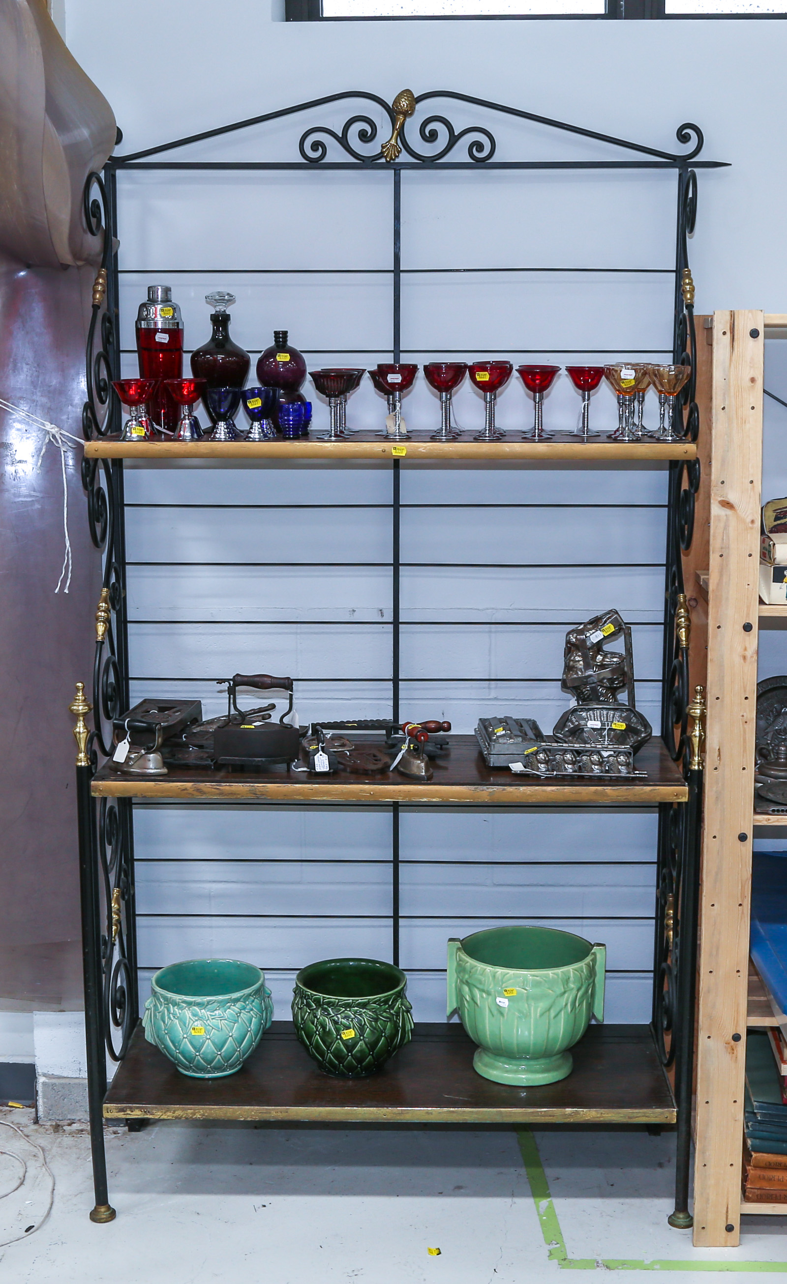 THREE-TIER ETAGERE OR BAKER'S RACK