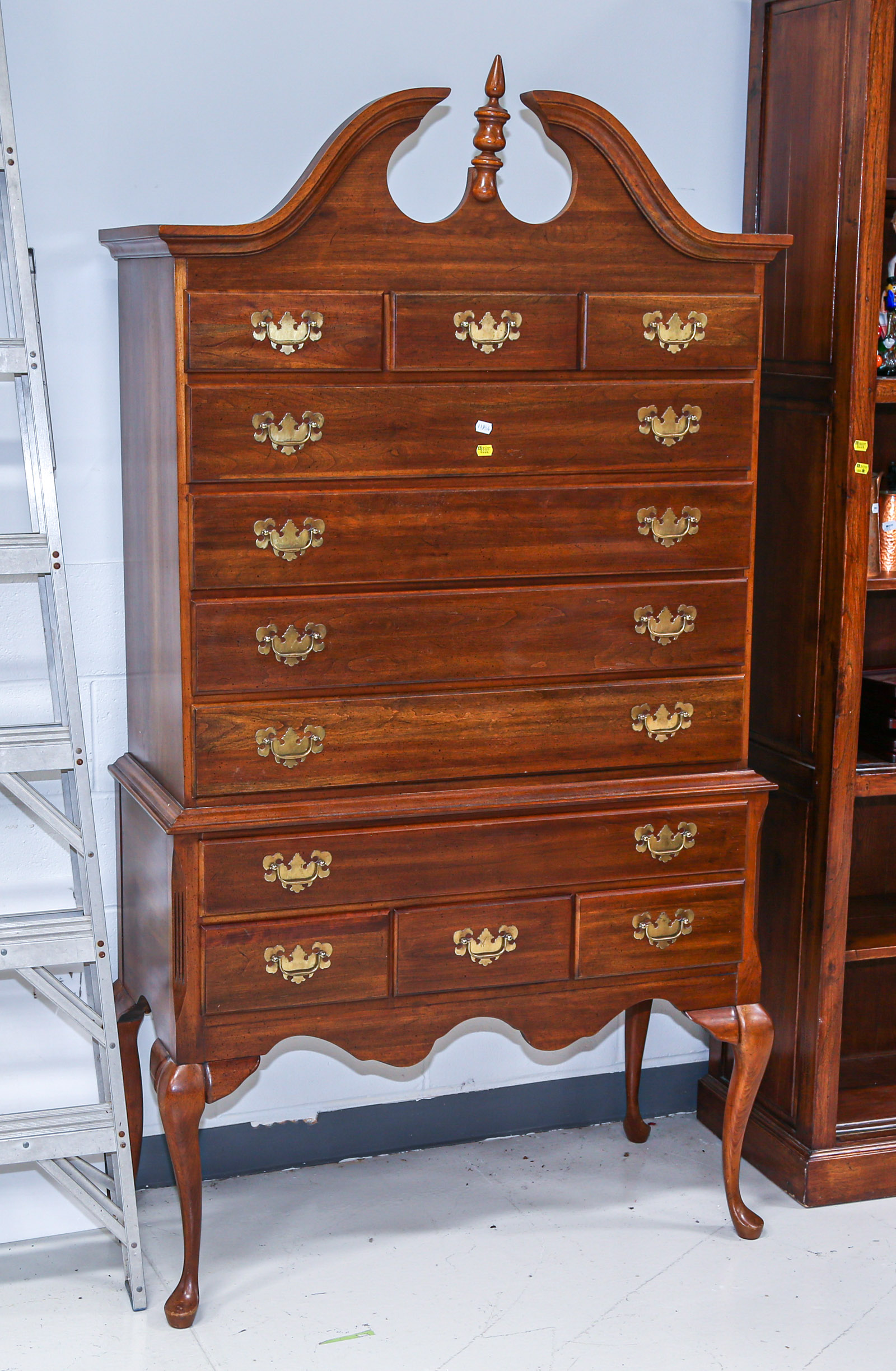 QUEEN ANNE STYLE CHERRY HIGHBOY