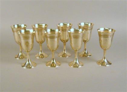 Set of eight American sterling