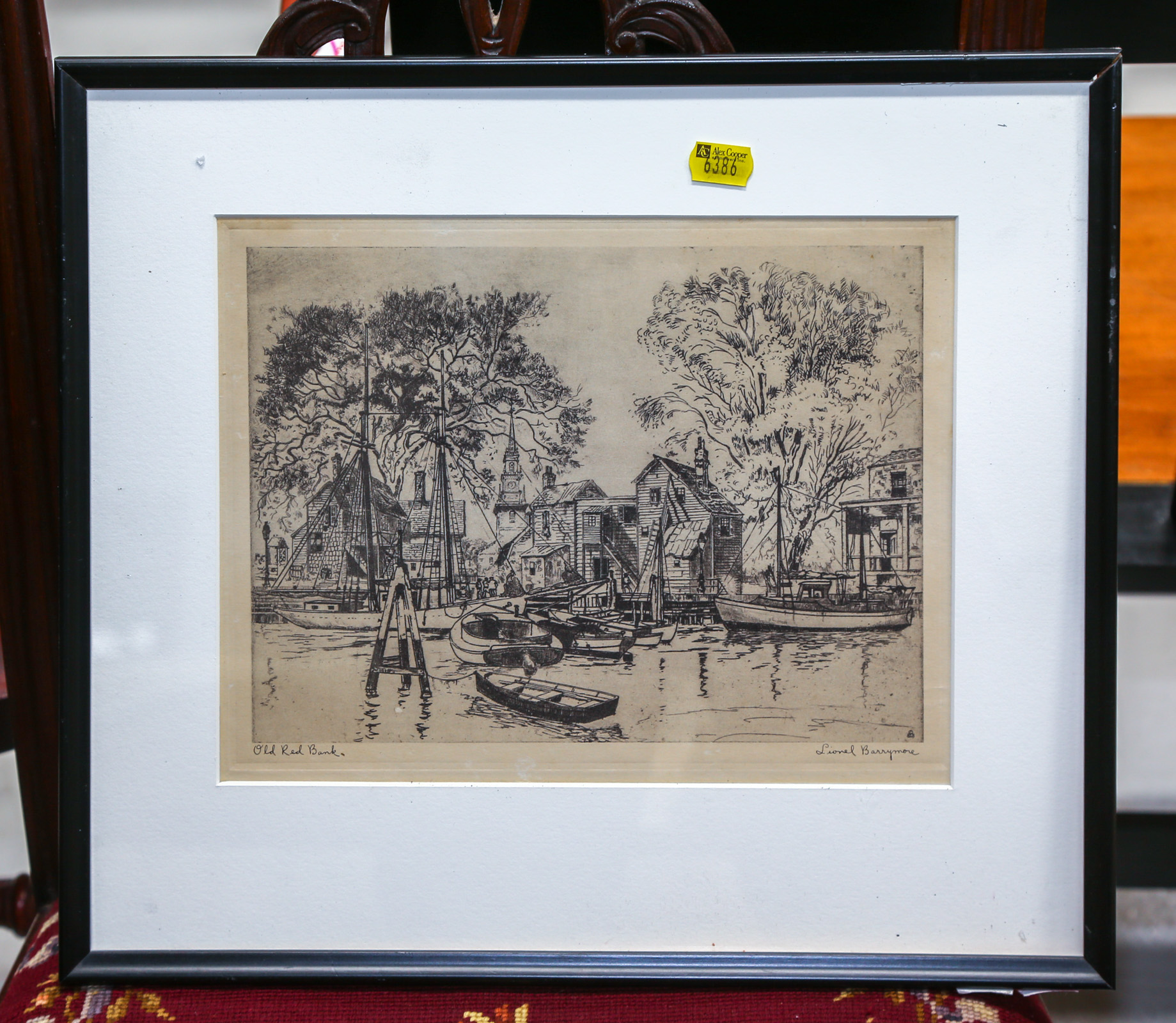 FRAMED PRINT OF WHARF AFTER LIONEL 2e9340