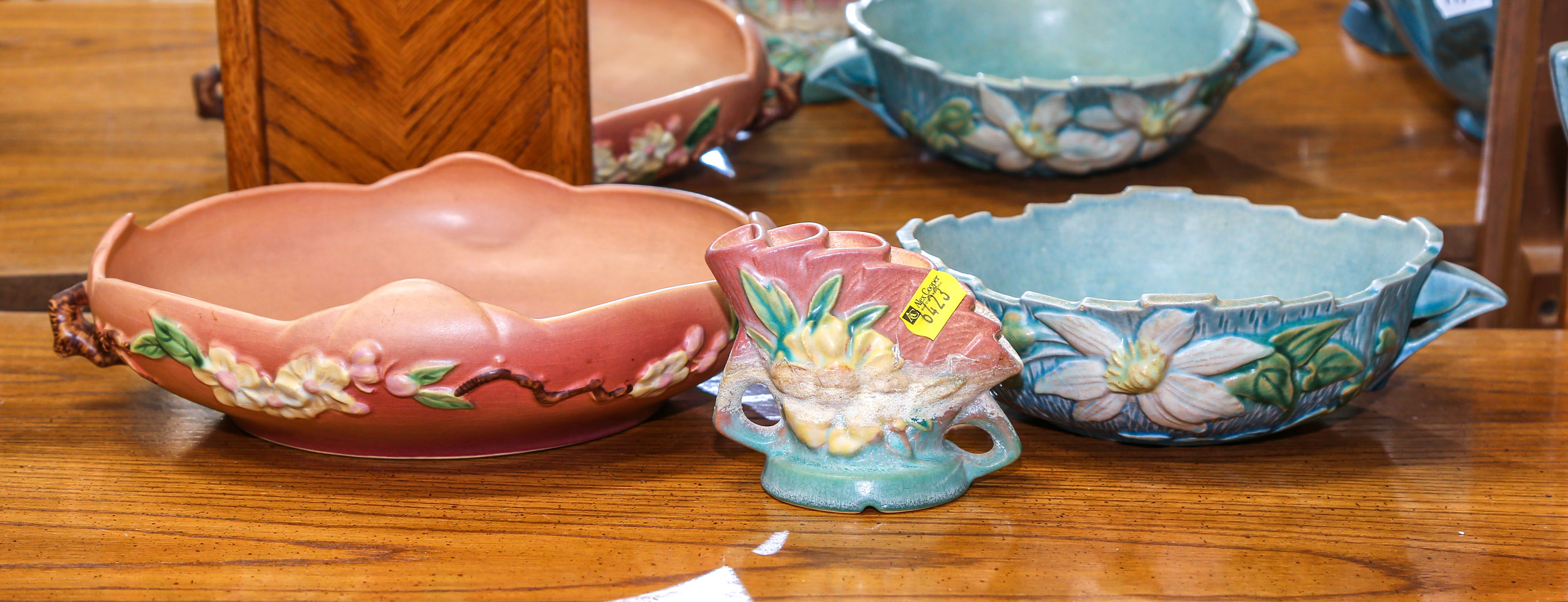 THREE PIECES OF ROSEVILLE POTTERY