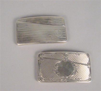 Two sterling silver card cases 4a858