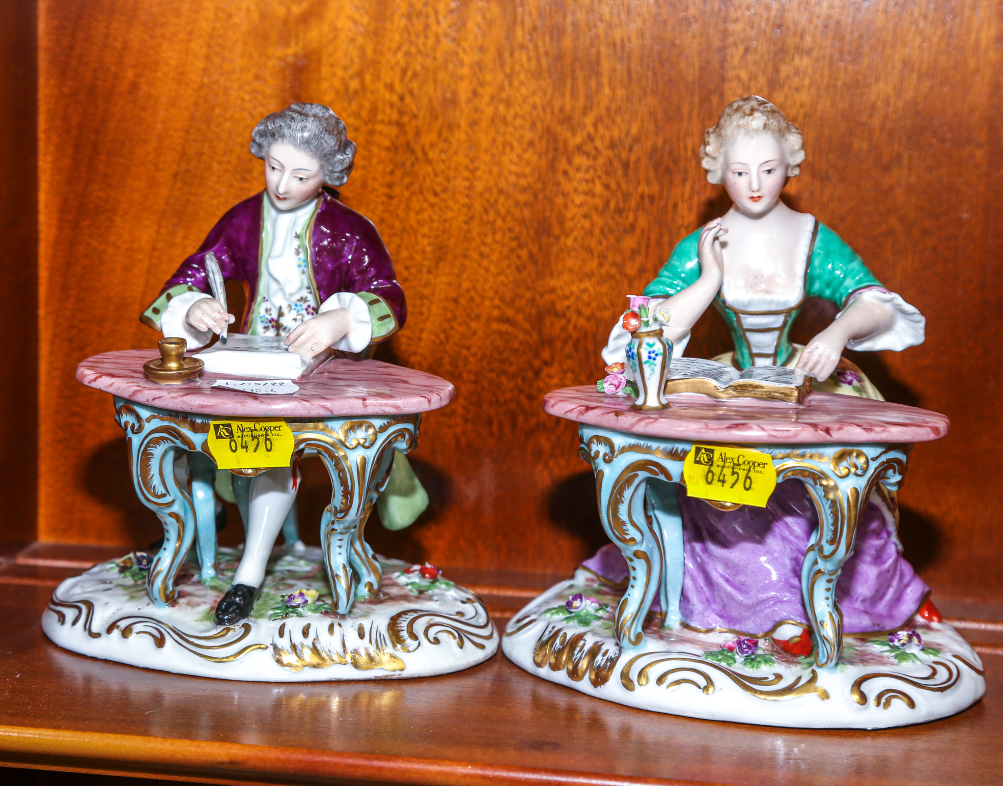 TWO FRENCH PAINTED PORCELAIN FIGURES 2e9387