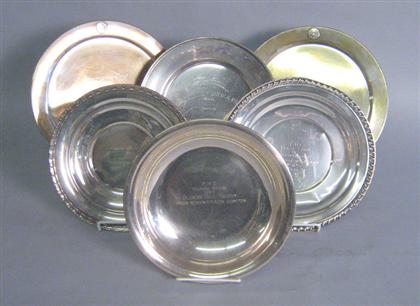 Six American sterling silver presentation