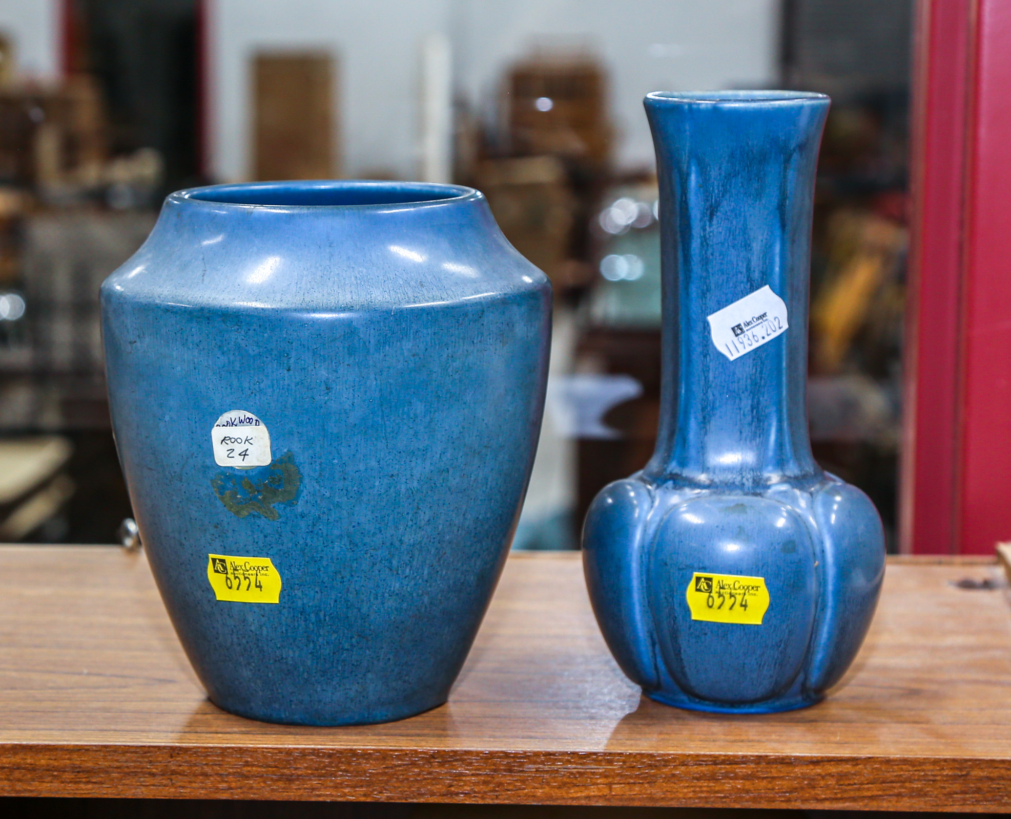 TWO ROOKWOOD VASES Comprising a 2e93e6