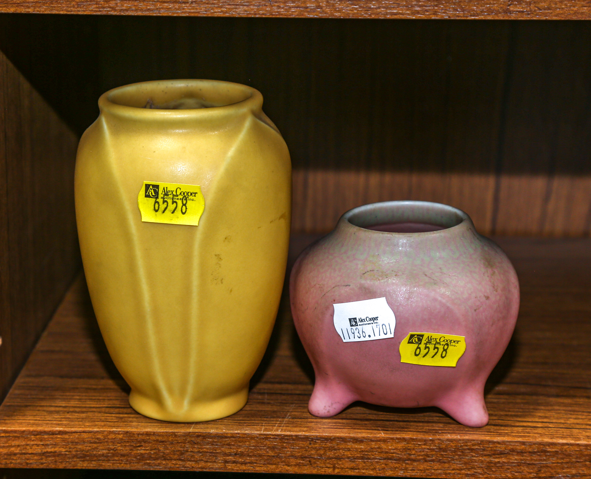 TWO SMALL ROOKWOOD VASES Comprising 2e93ea