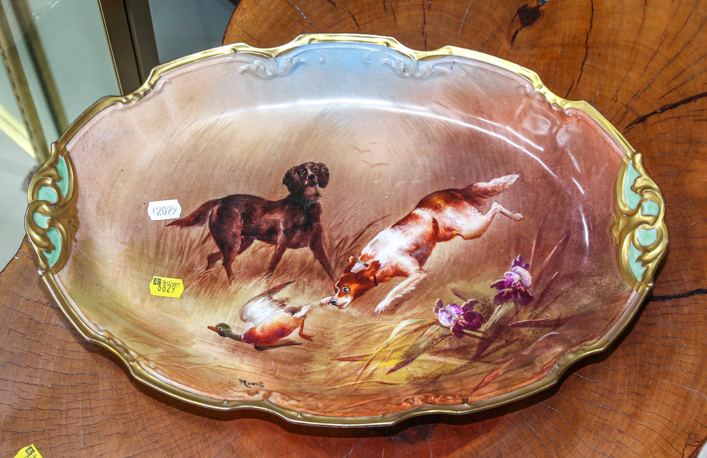 LARGE HAND-PAINTED LIMOGES PLATTER