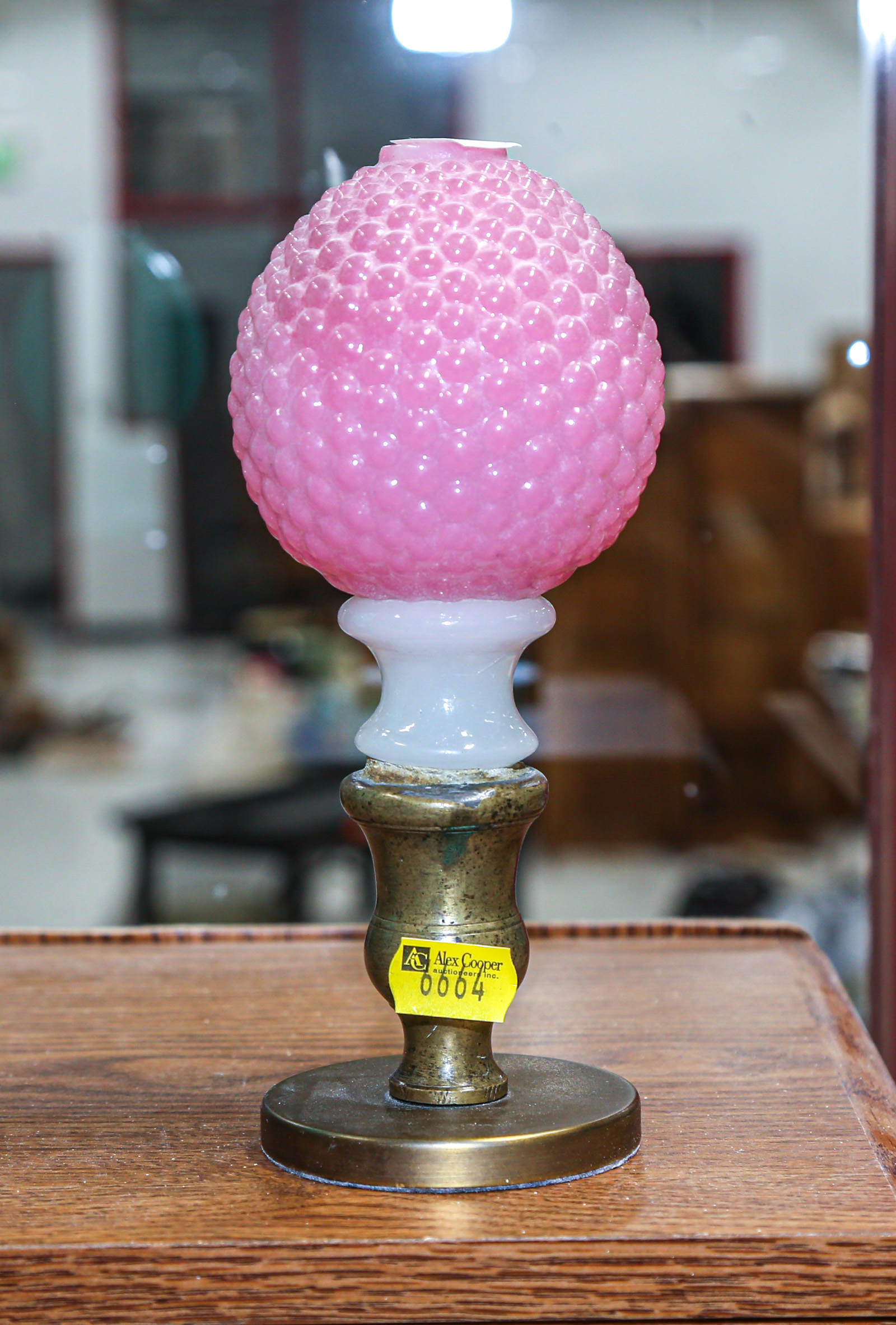 HOBNAIL GLASS BANISTER OR NEWEL