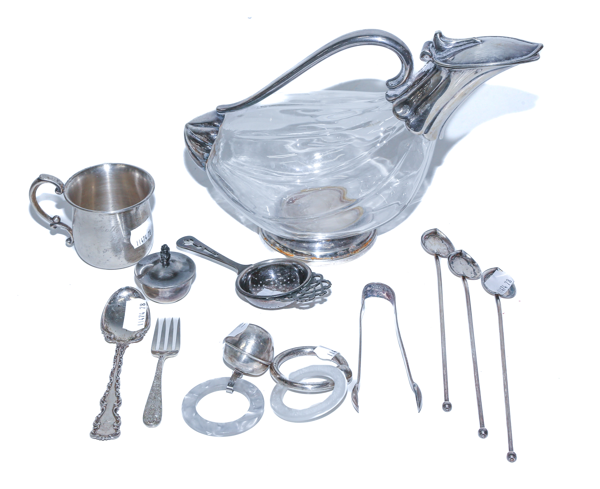 ASSORTED STERLING OBJECTS & TABLEWARE