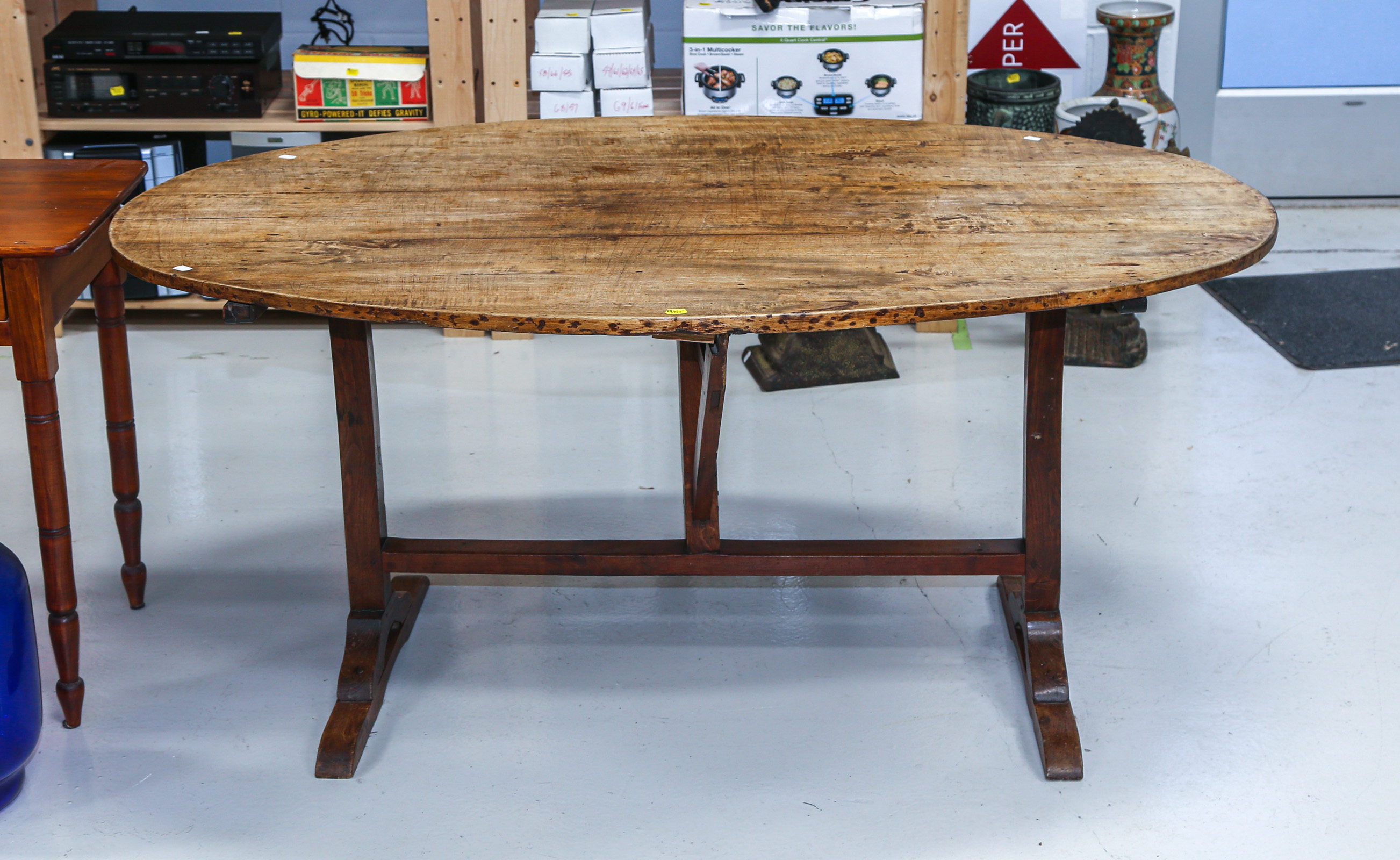 CONTINENTAL ELM TRESTLE TABLE Bench made  2e9499