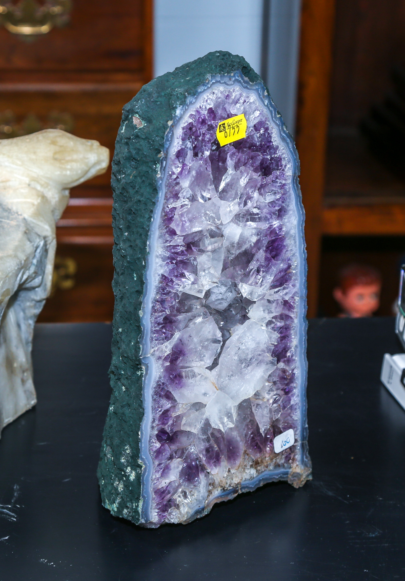 LARGE AMETHYST GEODE With polished 2e94a6