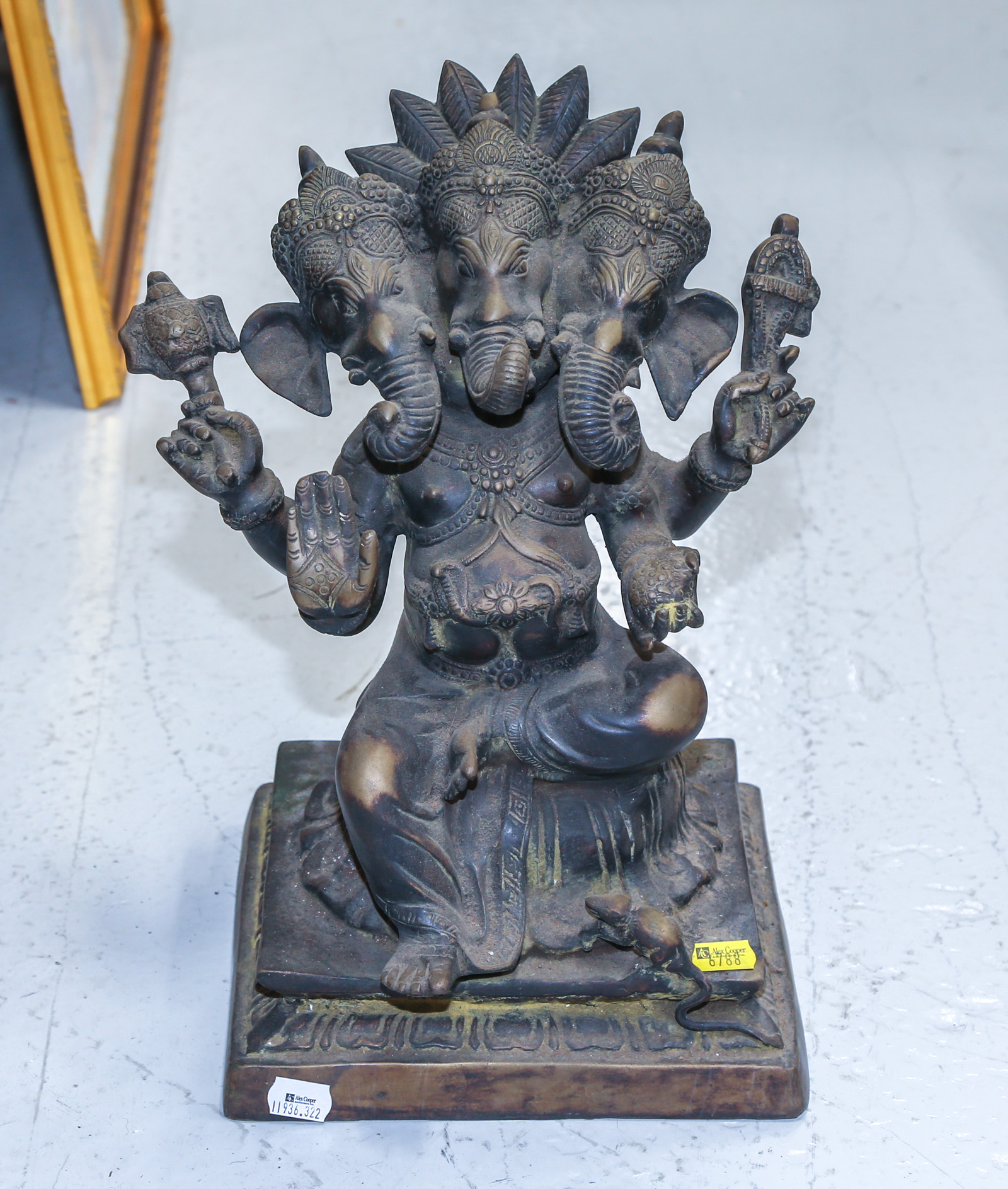 INDIAN BRASS IMAGE OF GANESHA Hindu 2e94c7