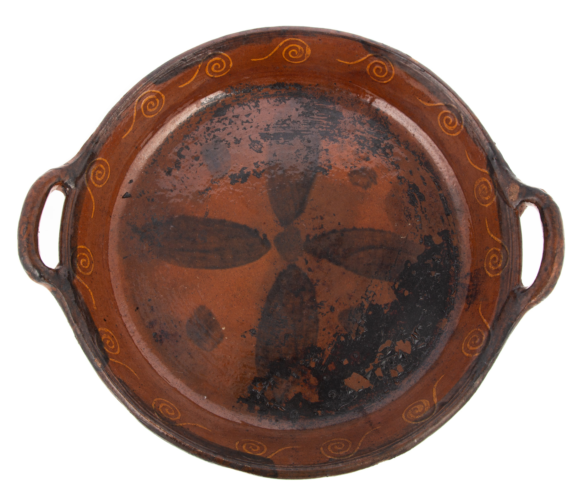AMERICAN REDWARE SERVING TRAY 19th