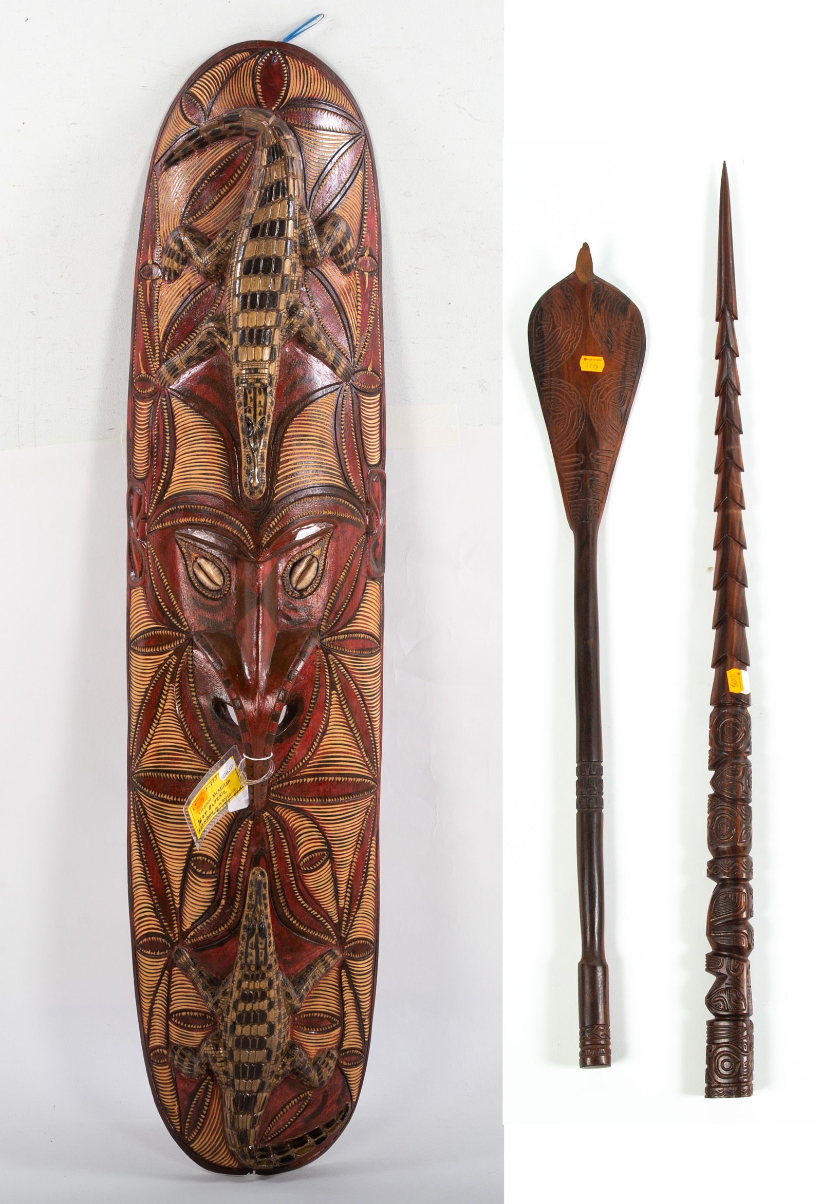 NEW GUINEA WOOD CARVED MASK Together