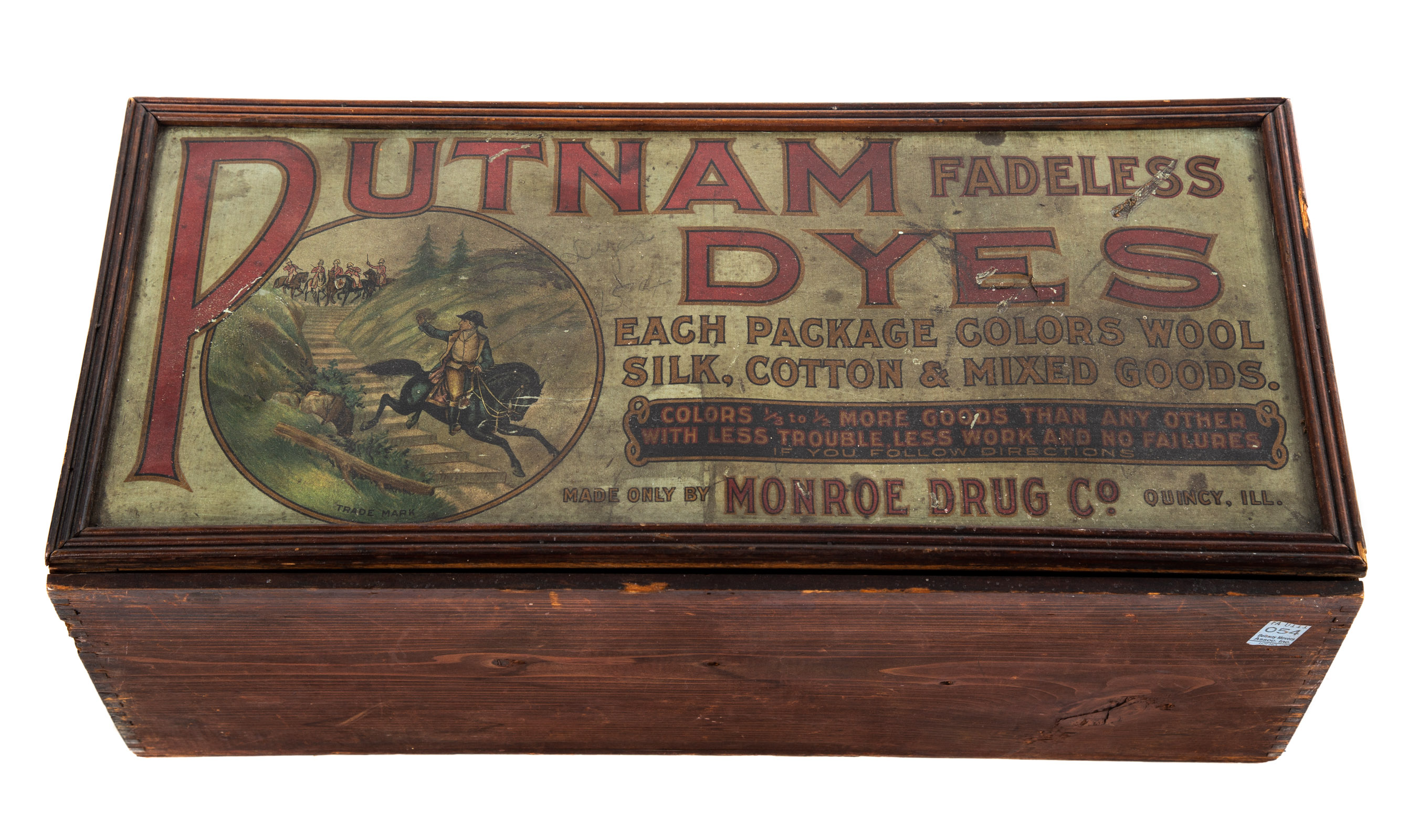 VINTAGE WOODEN DYE CASE Putnam Dyes,