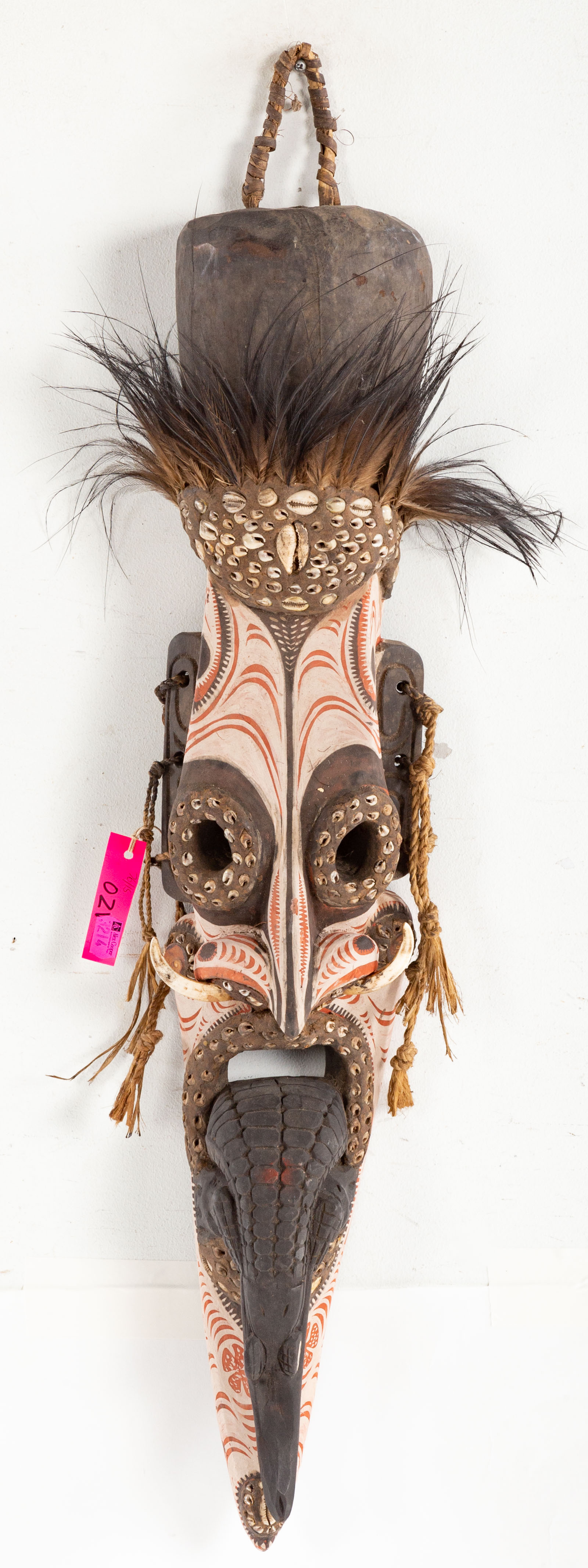 NEW GUINEA CARVED MASK Carved and painted