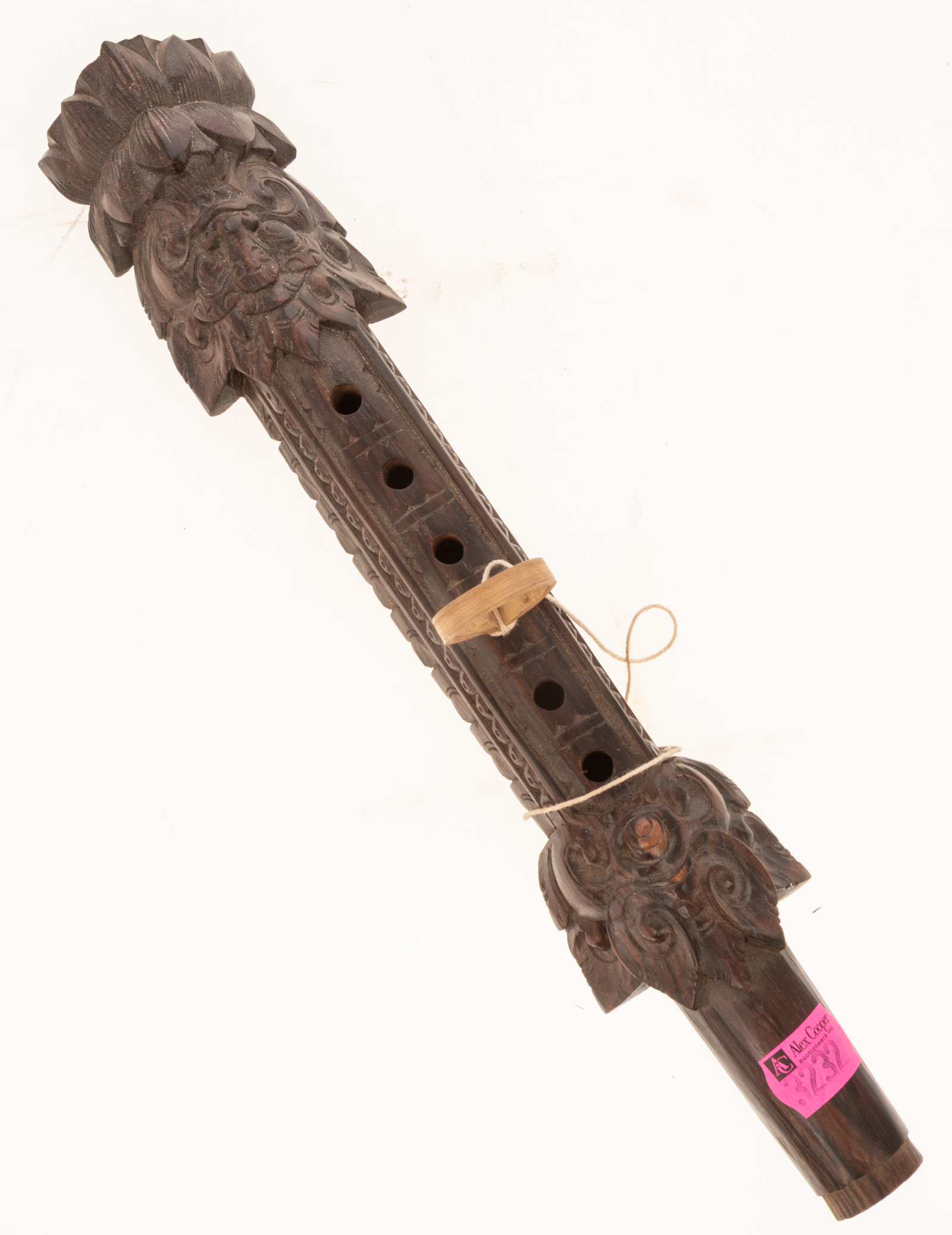 IATMUL FLUTE, CARVED WOOD From the Philippines,