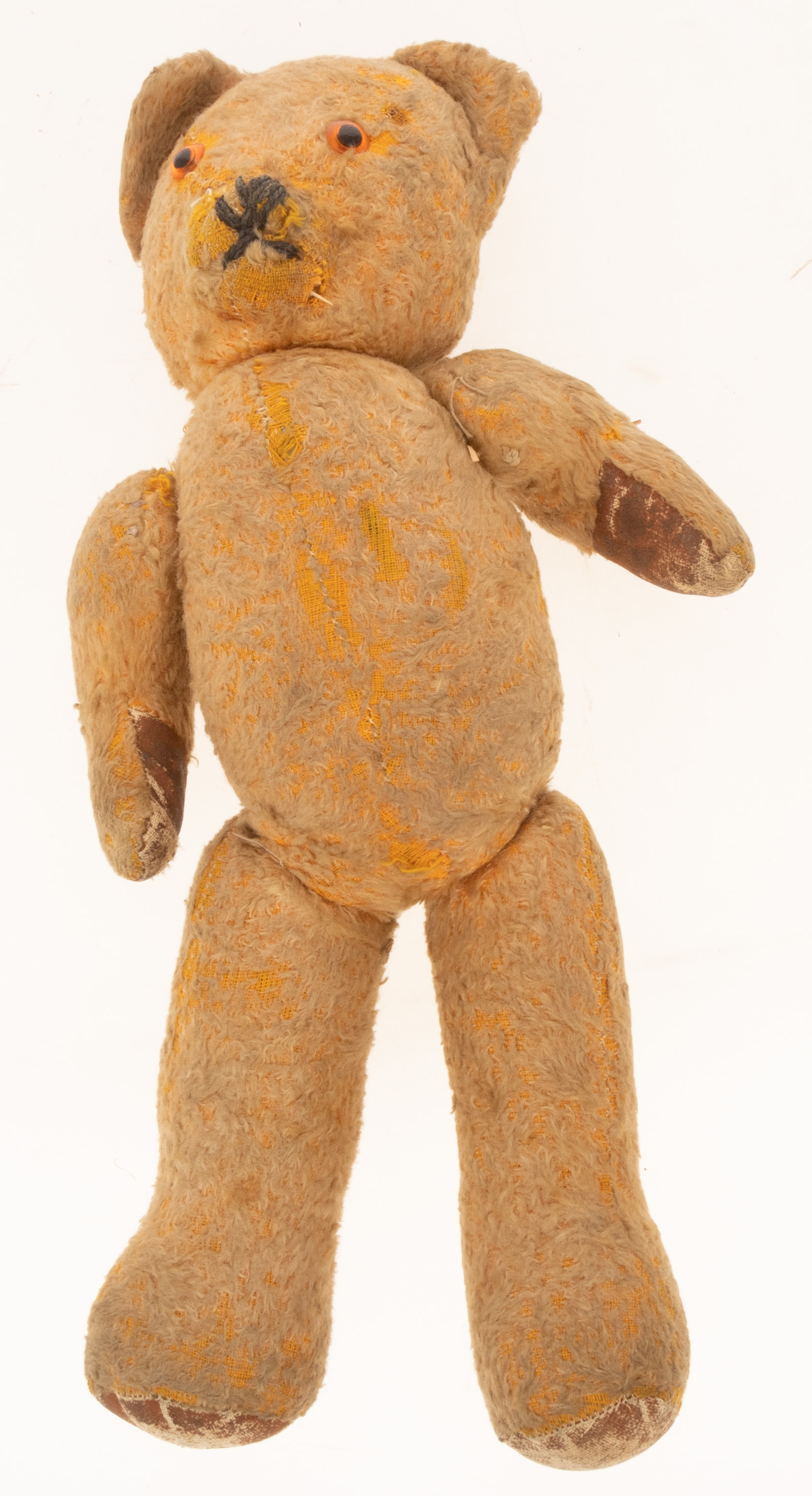 JOINTED MOHAIR TEDDY BEAR Early