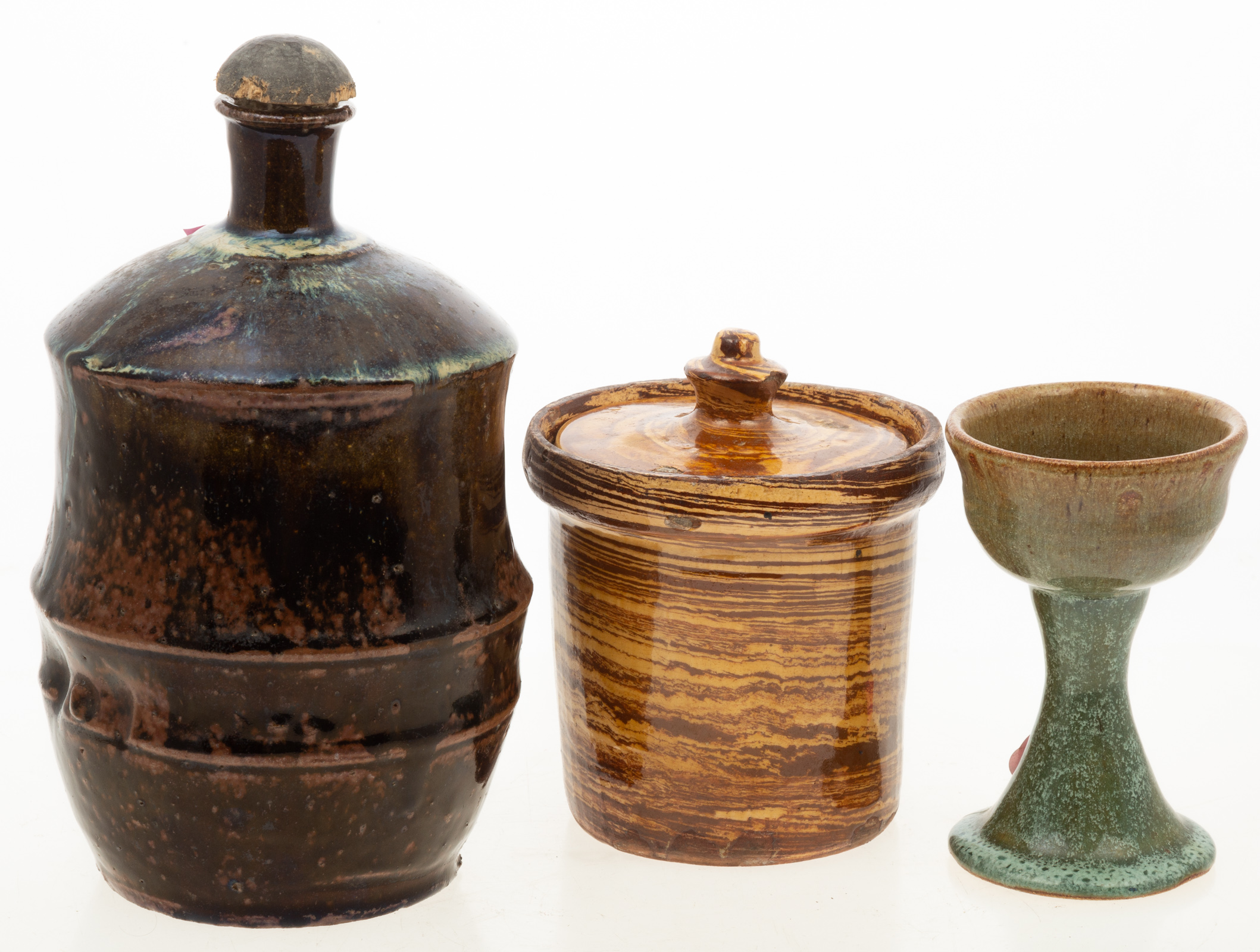 THREE PIECES OF POTTERY Includes