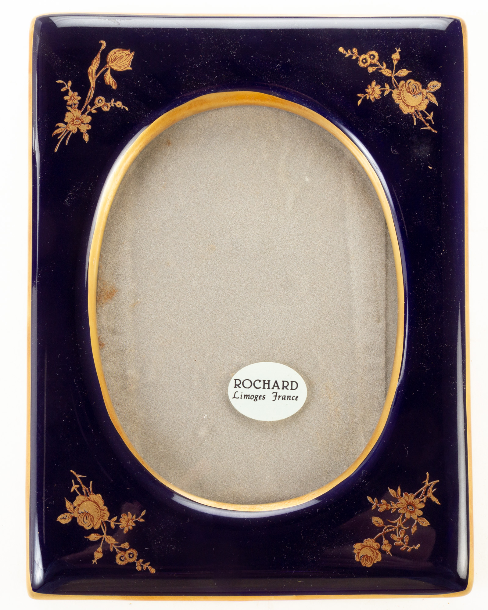 LIMOGES COBALT PICTURE FRAME With