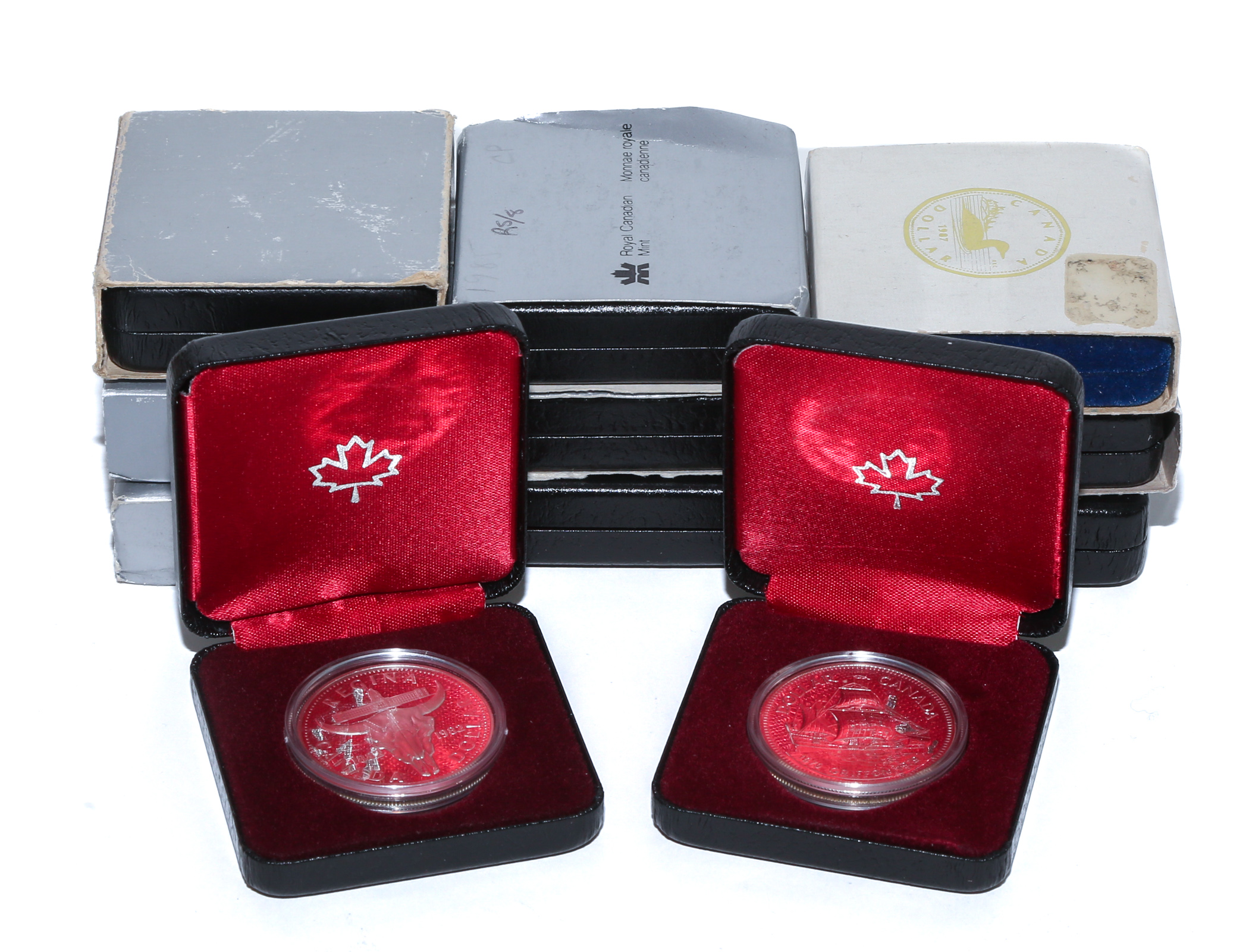 10 CANADIAN PROOF SILVER DOLLARS