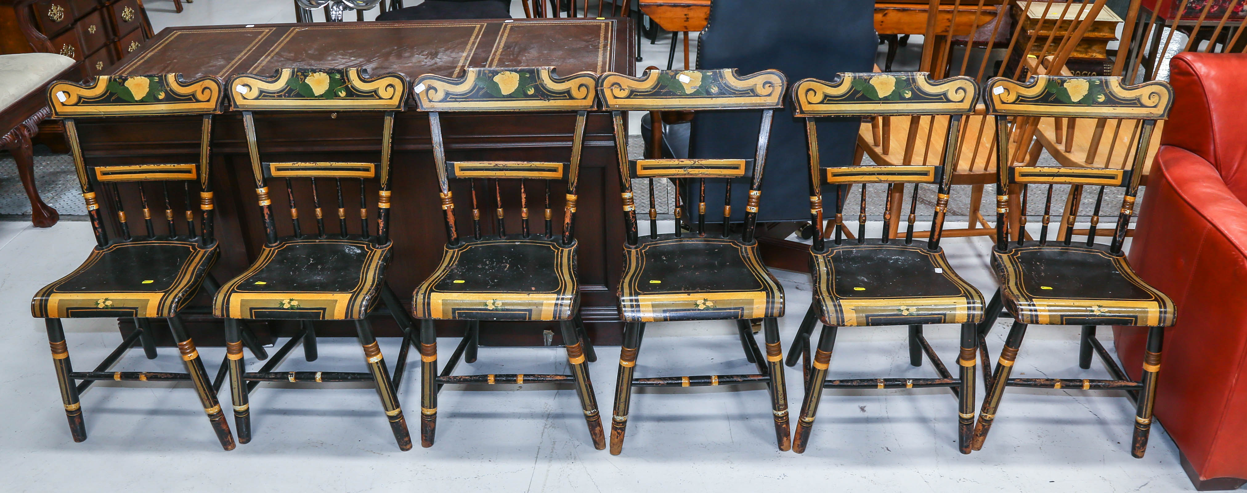 SET OF 6 AMERICAN VERNACULAR FANCY