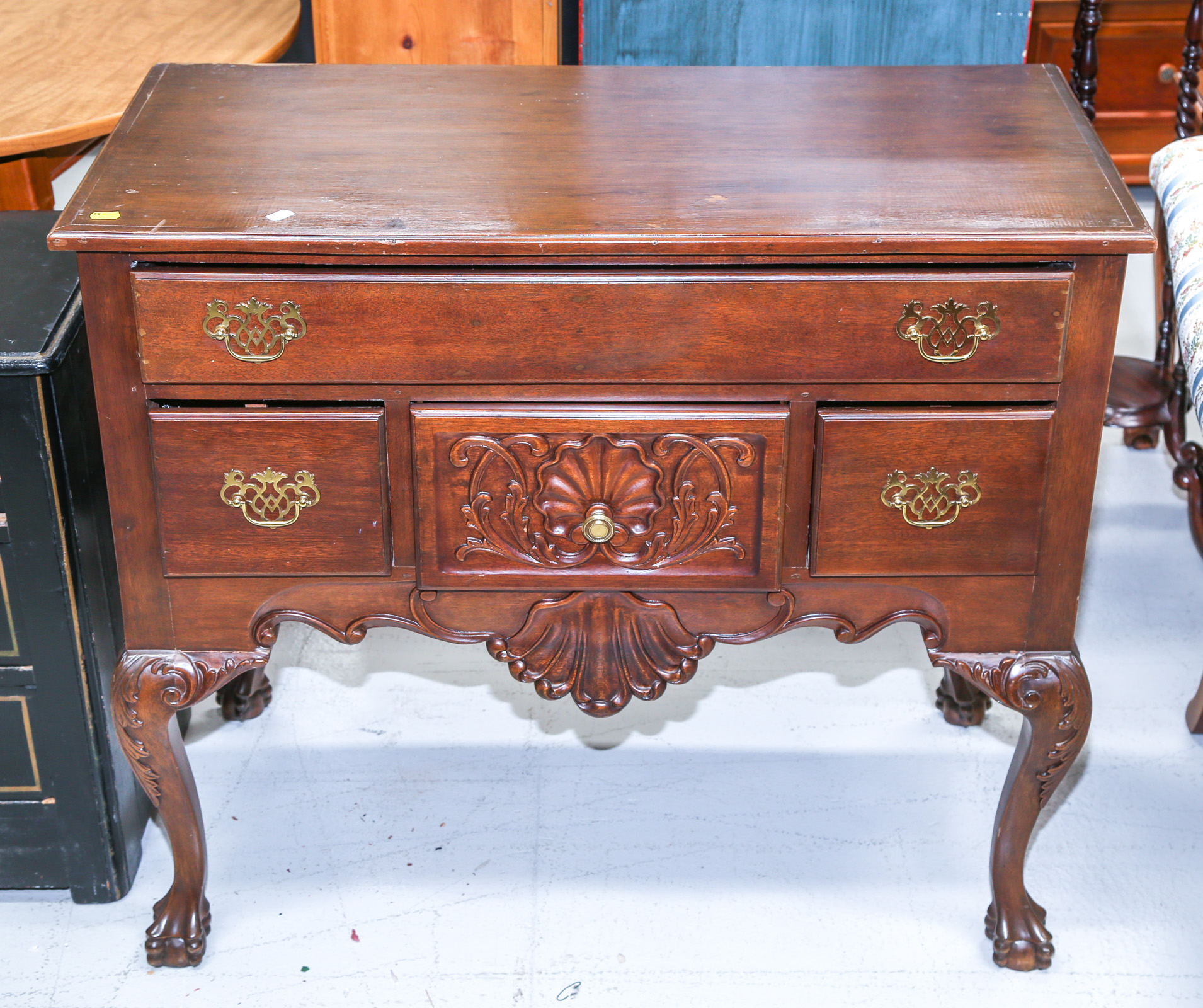 CHIPPENDALE STYLE CARVED MAHOGANY