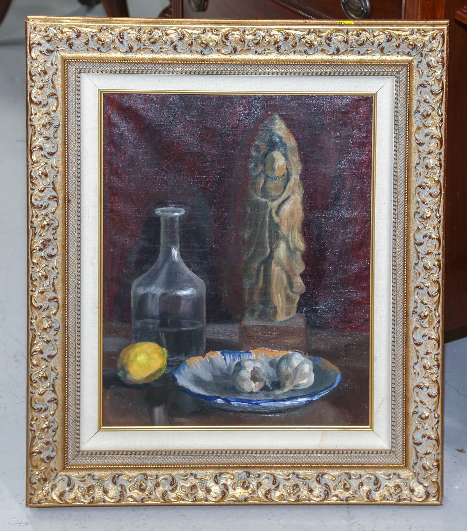 FRAMED OIL ON CANVAS STILL LIFE