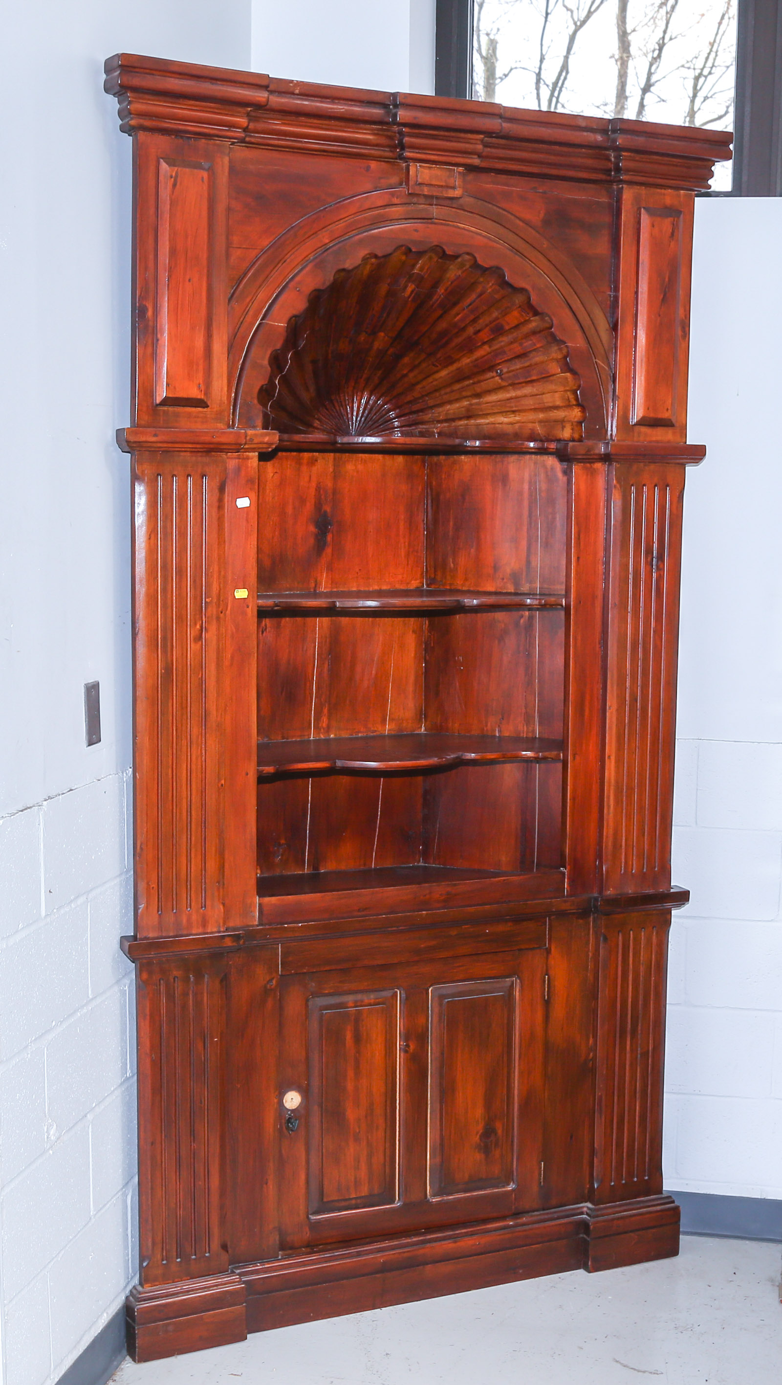 FEDERAL STYLE PINE CORNER CUPBOARD