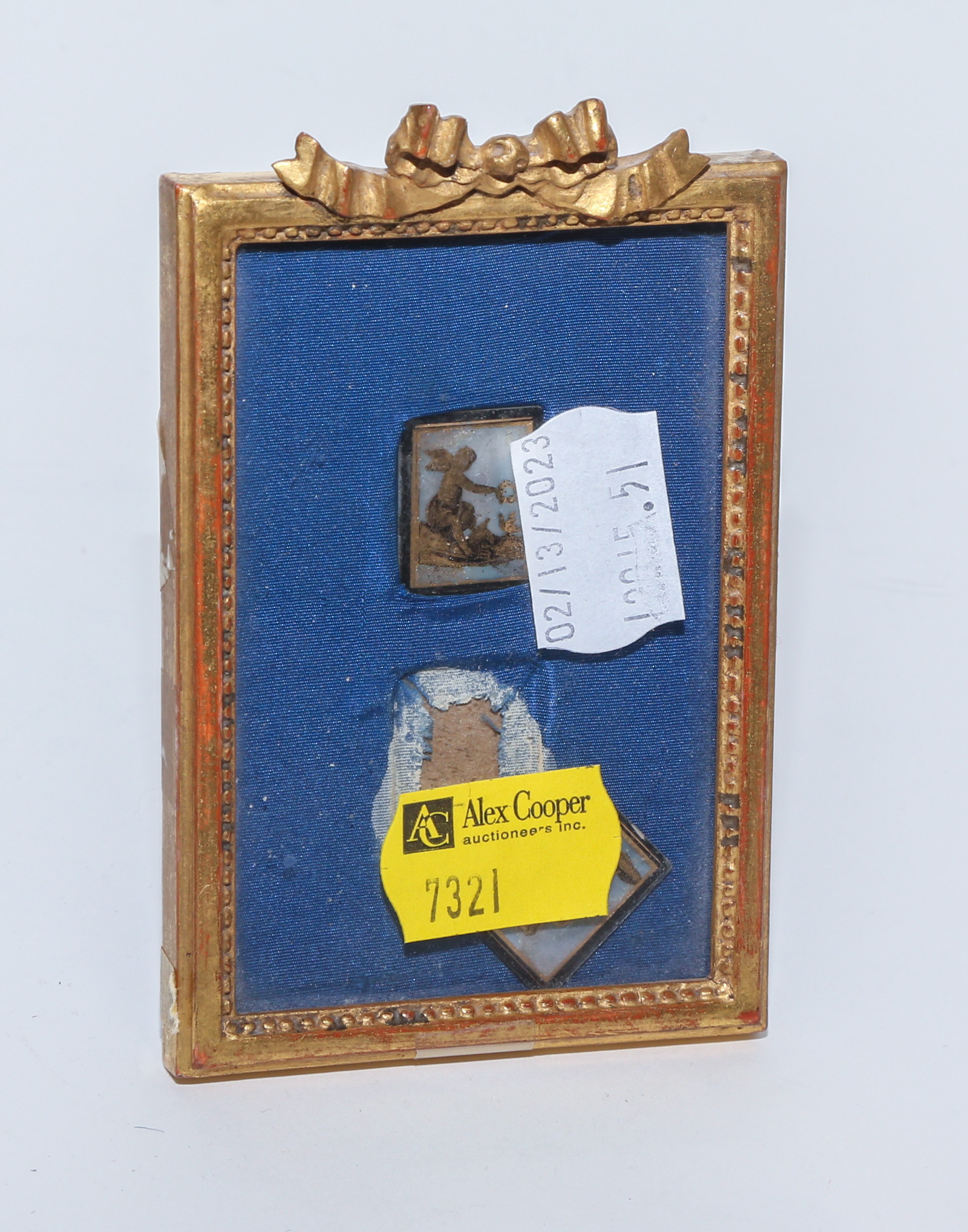 TWO FRAMED MINIATURE PAINTINGS 2e973b