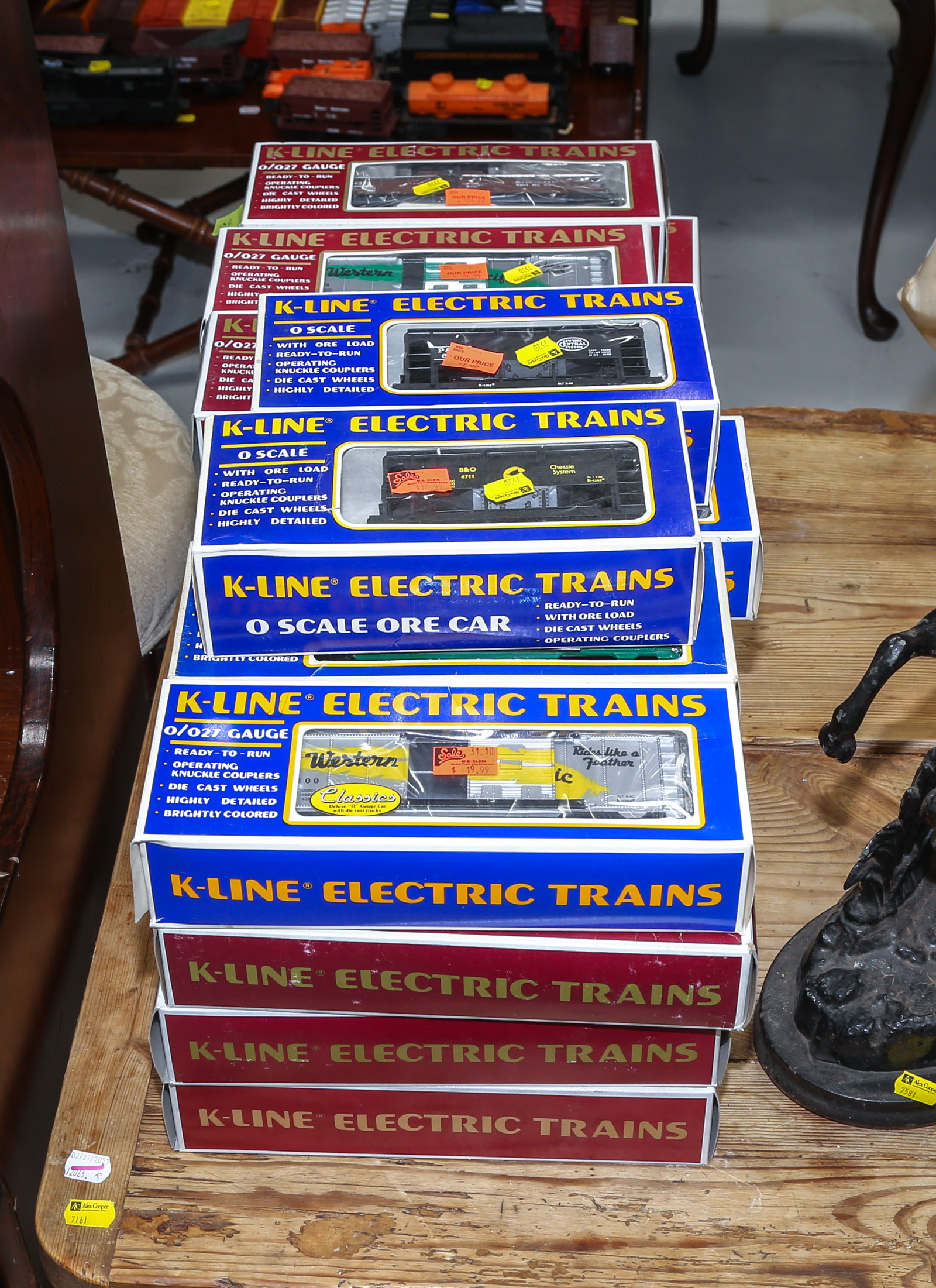 LARGE GROUP OF BOXED K-LINE TRAINS