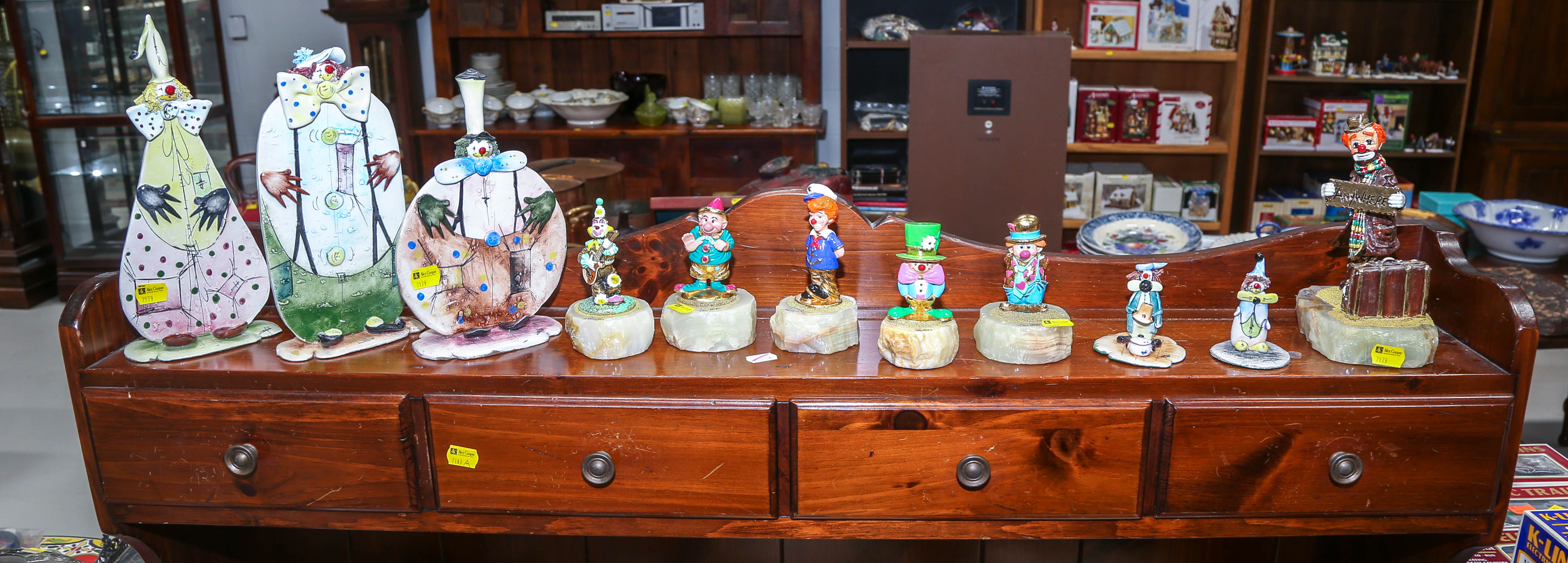 GROUP OF RON & OTHER ARTISAN CLOWNS