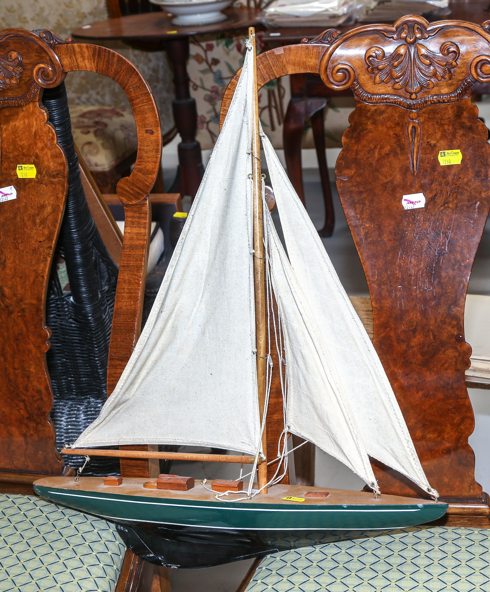 WOOD SAIL BOAT MODEL Modern; 23