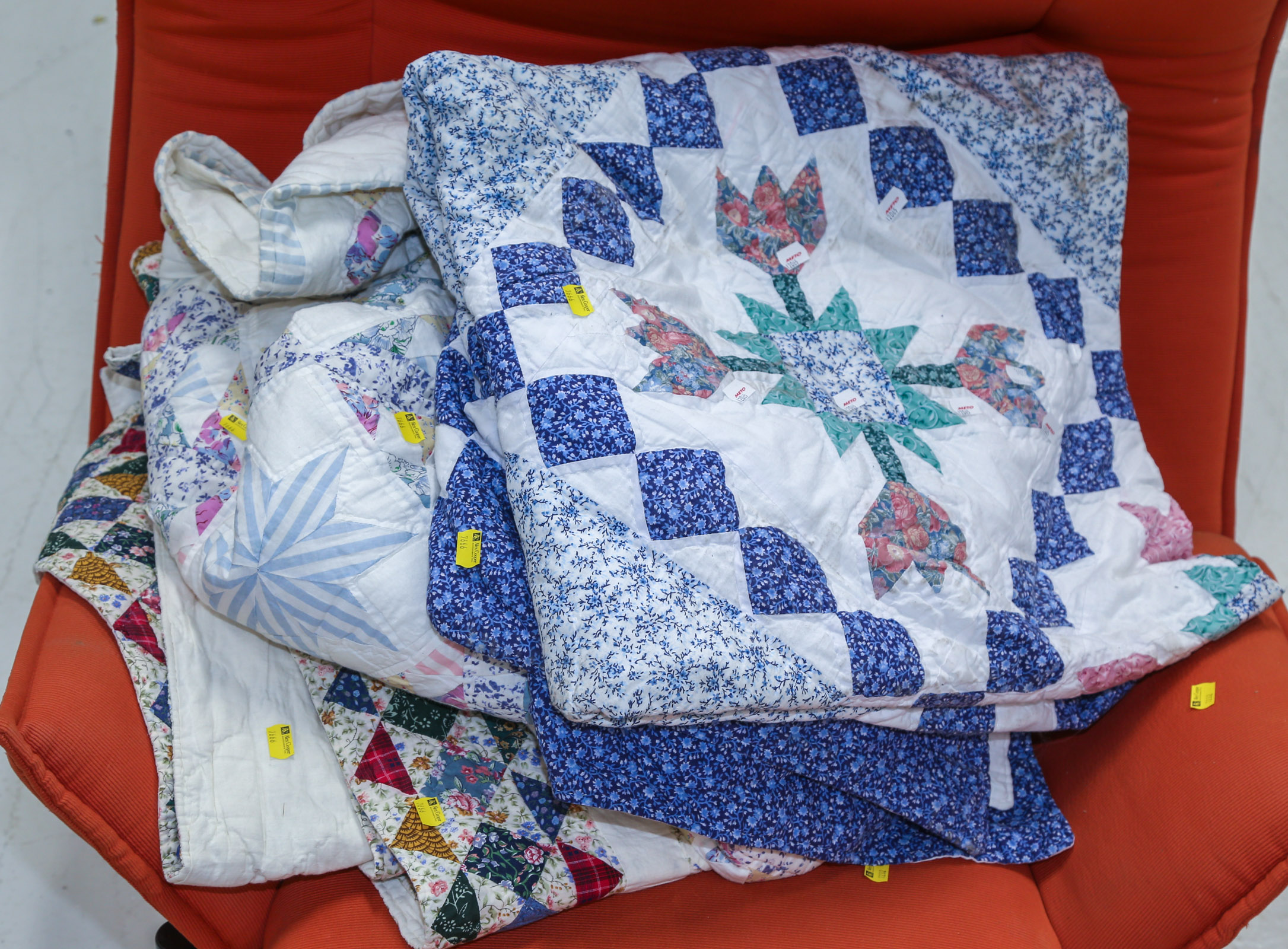 THREE CONTEMPORARY PATCHWORK QUILTS