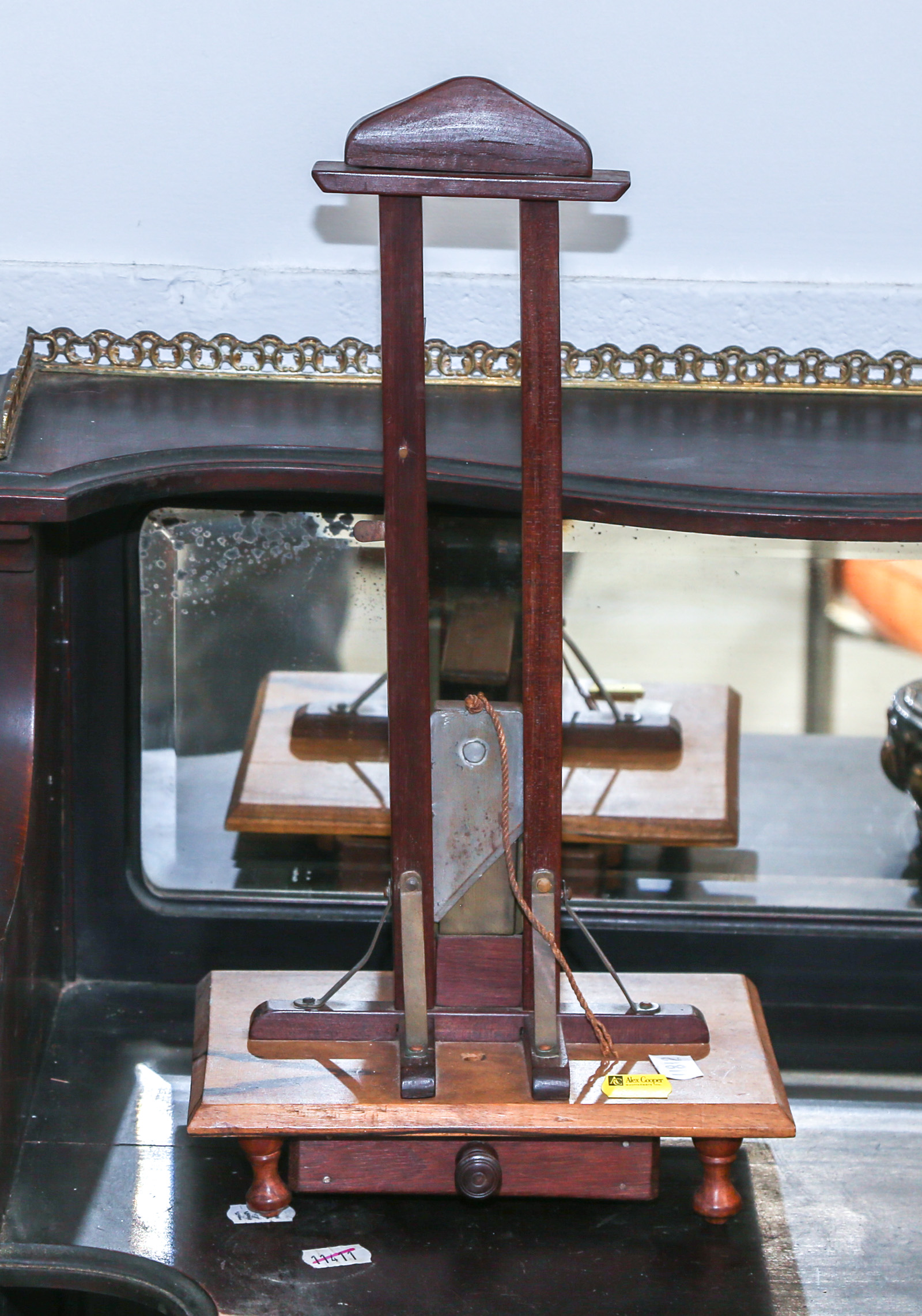 WORKING ANTIQUE MODEL OF A GUILLOTINE