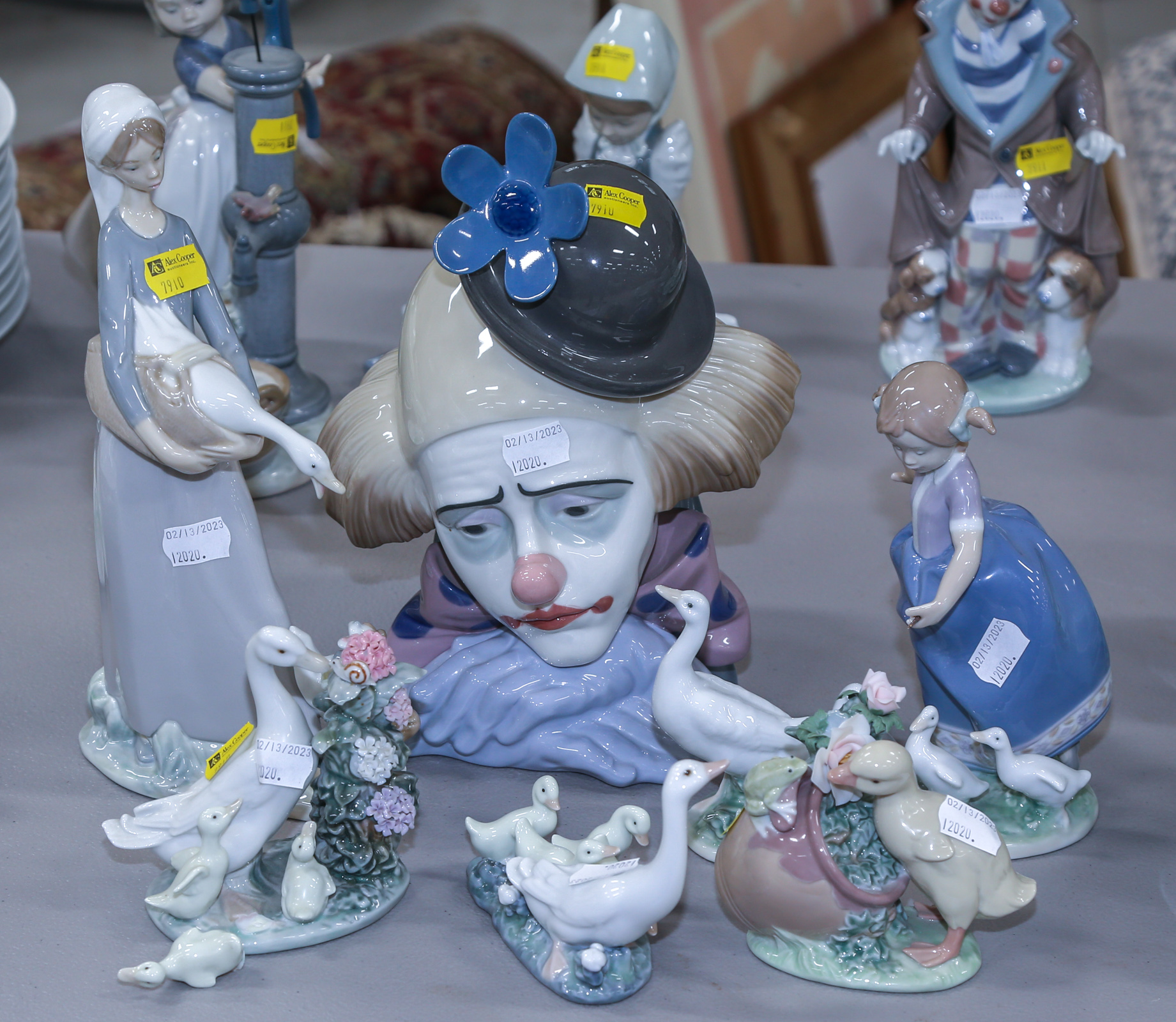 SIX LLADRO FIGURE 4 to 11 in. H.