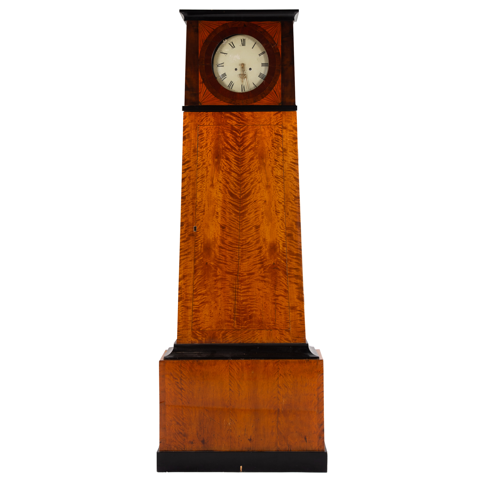 BIEDERMEIER TALL CASE CLOCK Circa 2e98d2