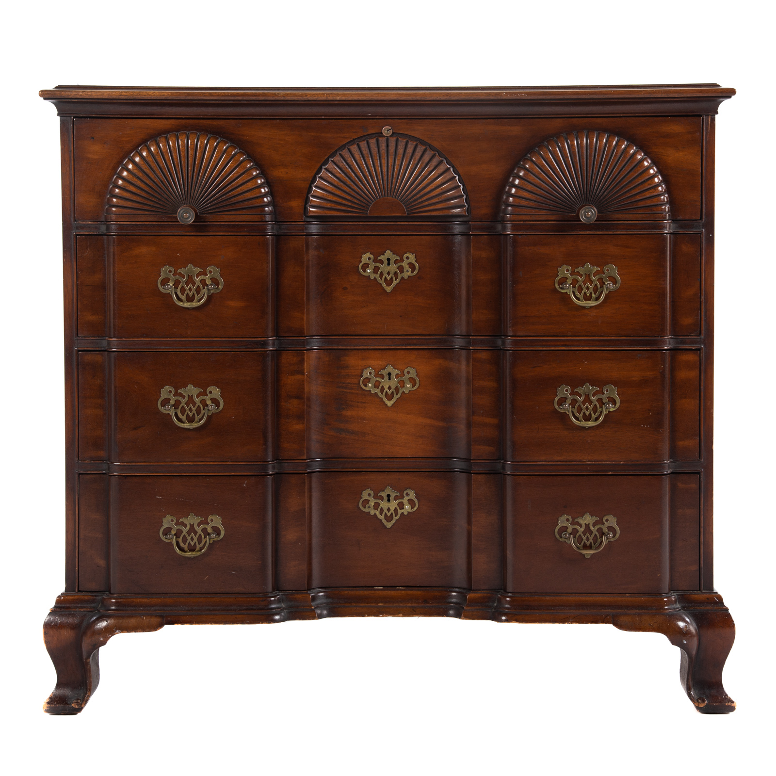 KINDEL MAHOGANY BLOCK FRONT CHEST