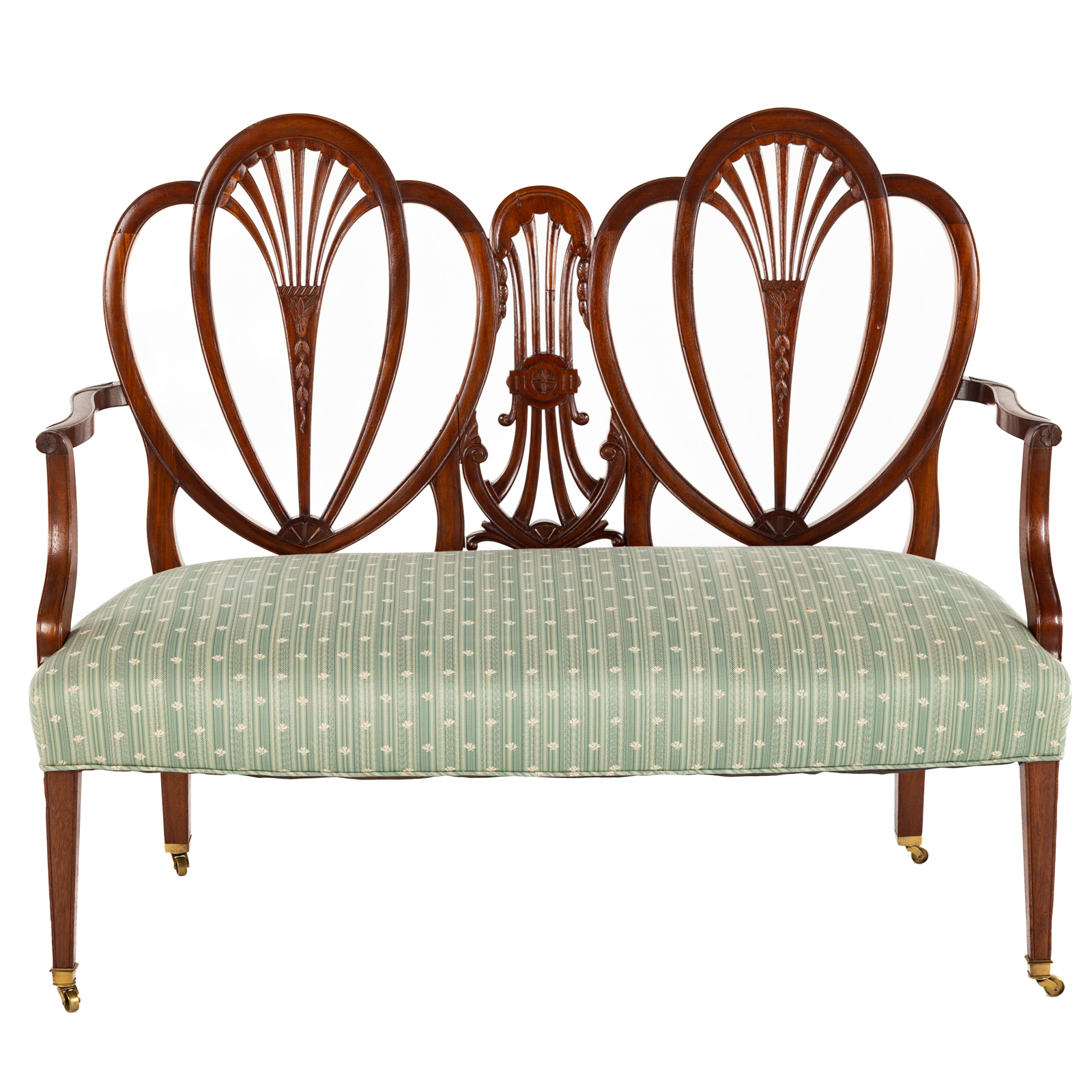 MAHOGANY FEDERAL STYLE DOUBLE CHAIR