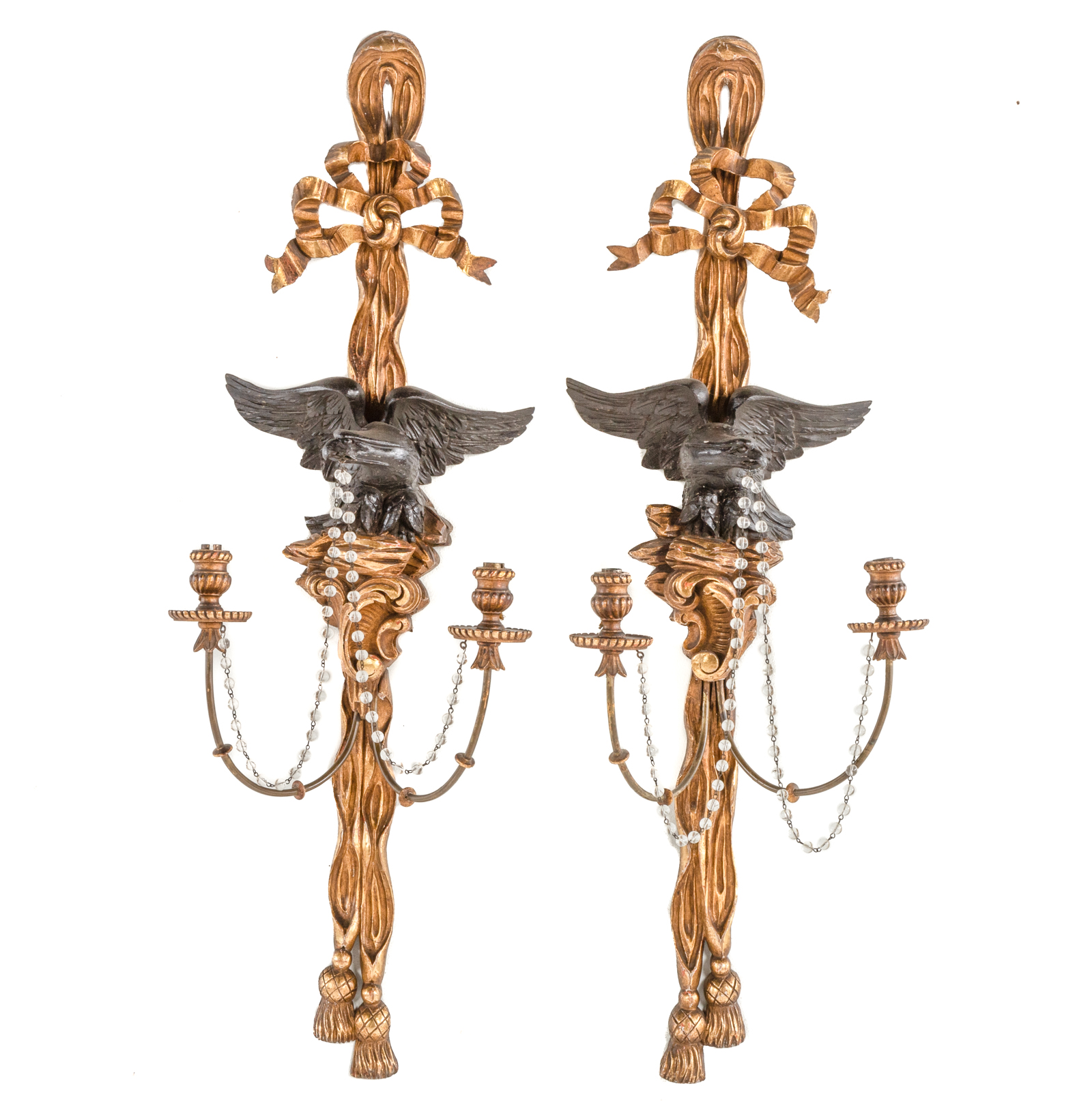 FEDERAL STYLE GILTWOOD WALL SCONCES 2e98f2