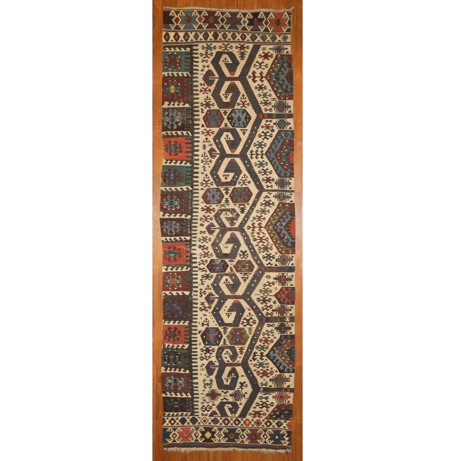 SEMI-ANTIQUE KILIM REMNANT, TURKEY,