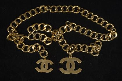 Chanel gold chain belt    With