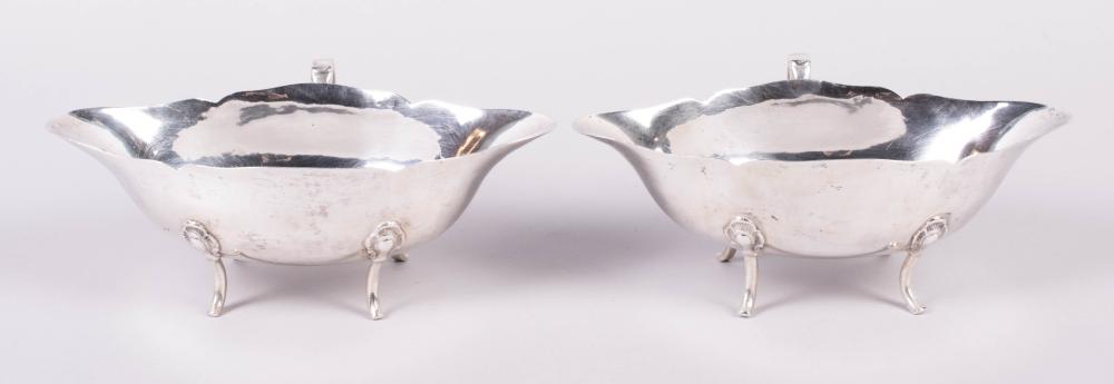 PAIR OF POLISH SILVER DOUBLE-LIPPED