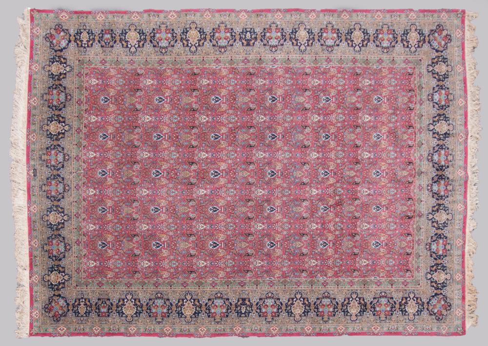 VINTAGE TABRIZ HAND KNOTTED WOOL 2ec17a